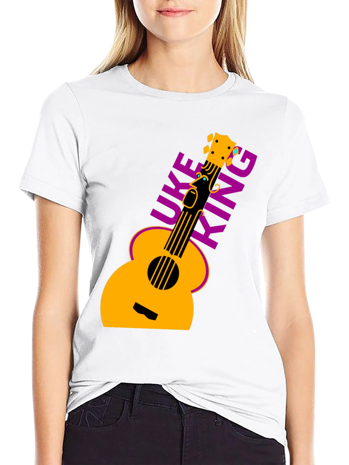 Uke King Graphic Tee - Black T-Shirt Ukulele Music