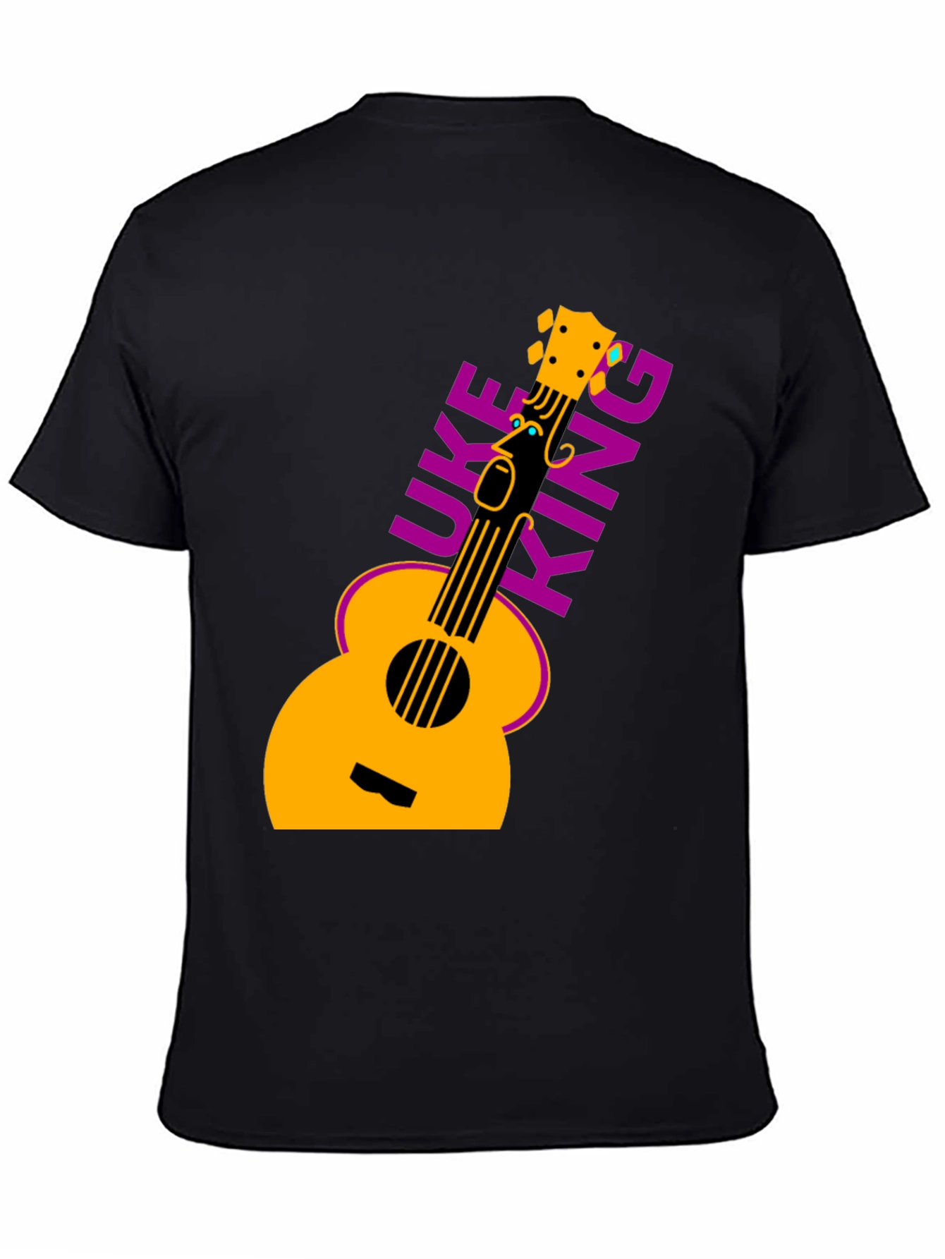 Uke King Graphic Tee - Black T-Shirt Ukulele Music