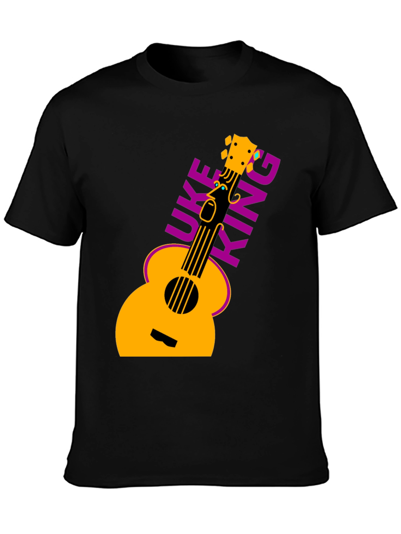 Uke King Graphic Tee - Black T-Shirt Ukulele Music