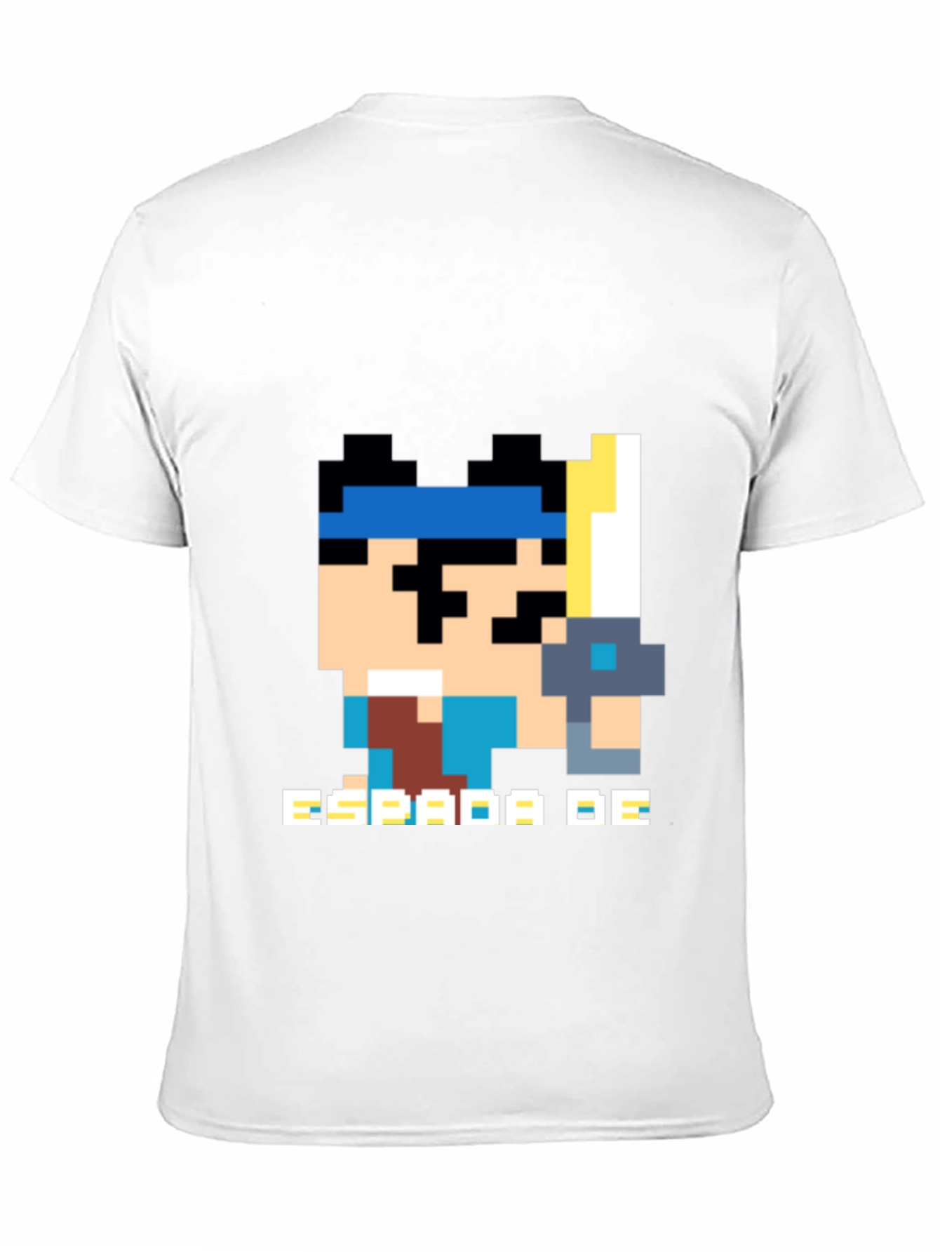 Pixel Art Espada De Graphic Black T-Shirt