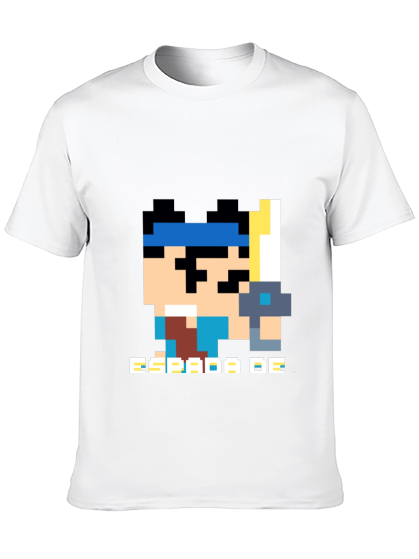 Pixel Art Espada De Graphic Black T-Shirt