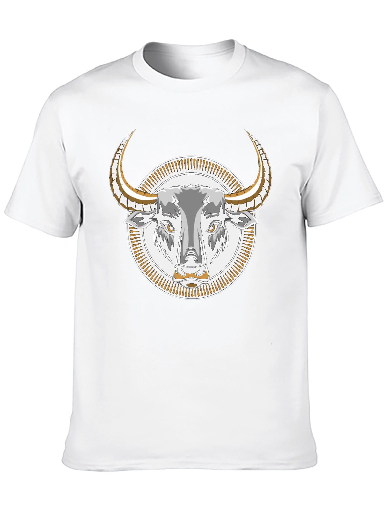 Bull Graphic Tee - Black Cotton T-Shirt