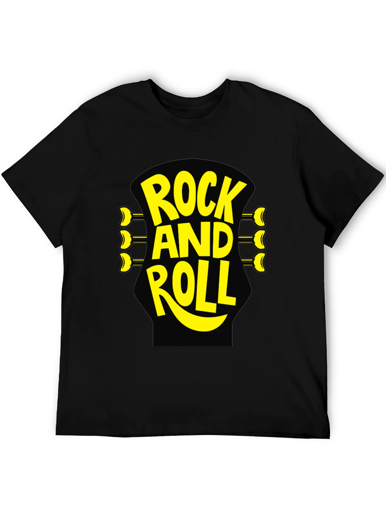 Rock and Roll Graphic T-Shirt - Black