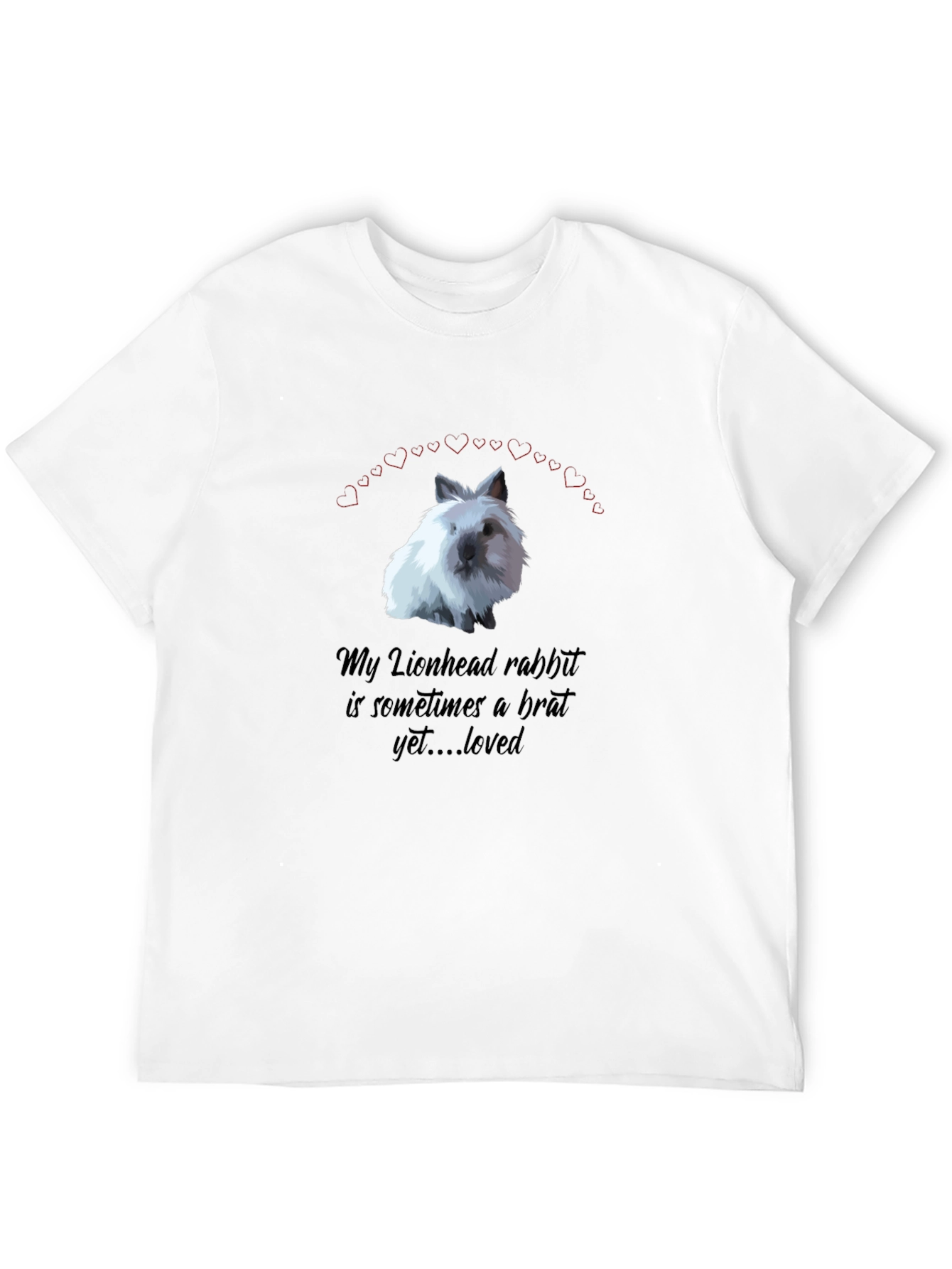 Lionhead Rabbit Brat Lover T-Shirt Cute Pet Graphic Tee