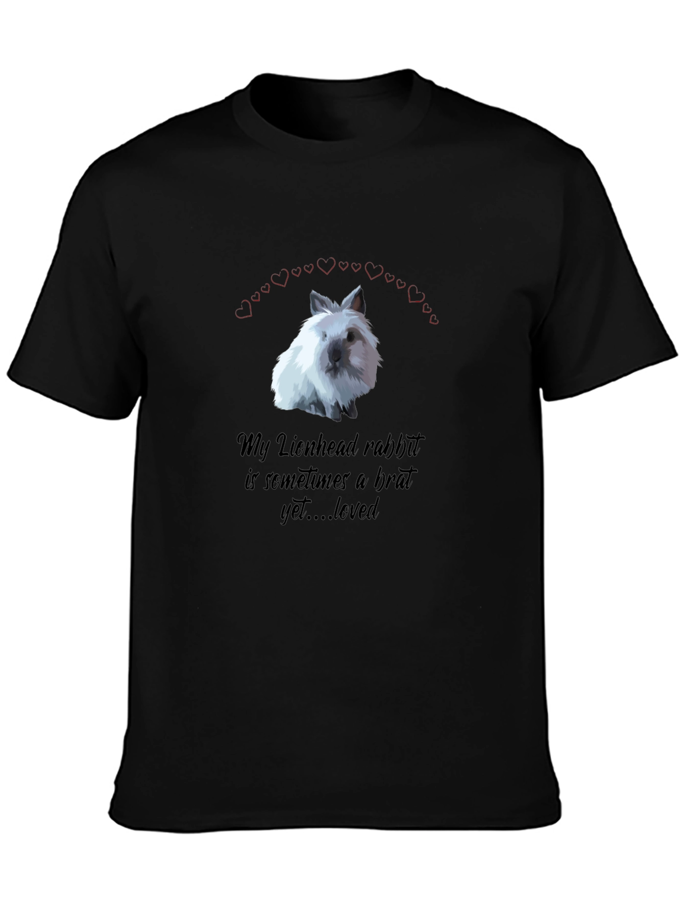 Lionhead Rabbit Brat Lover T-Shirt Cute Pet Graphic Tee