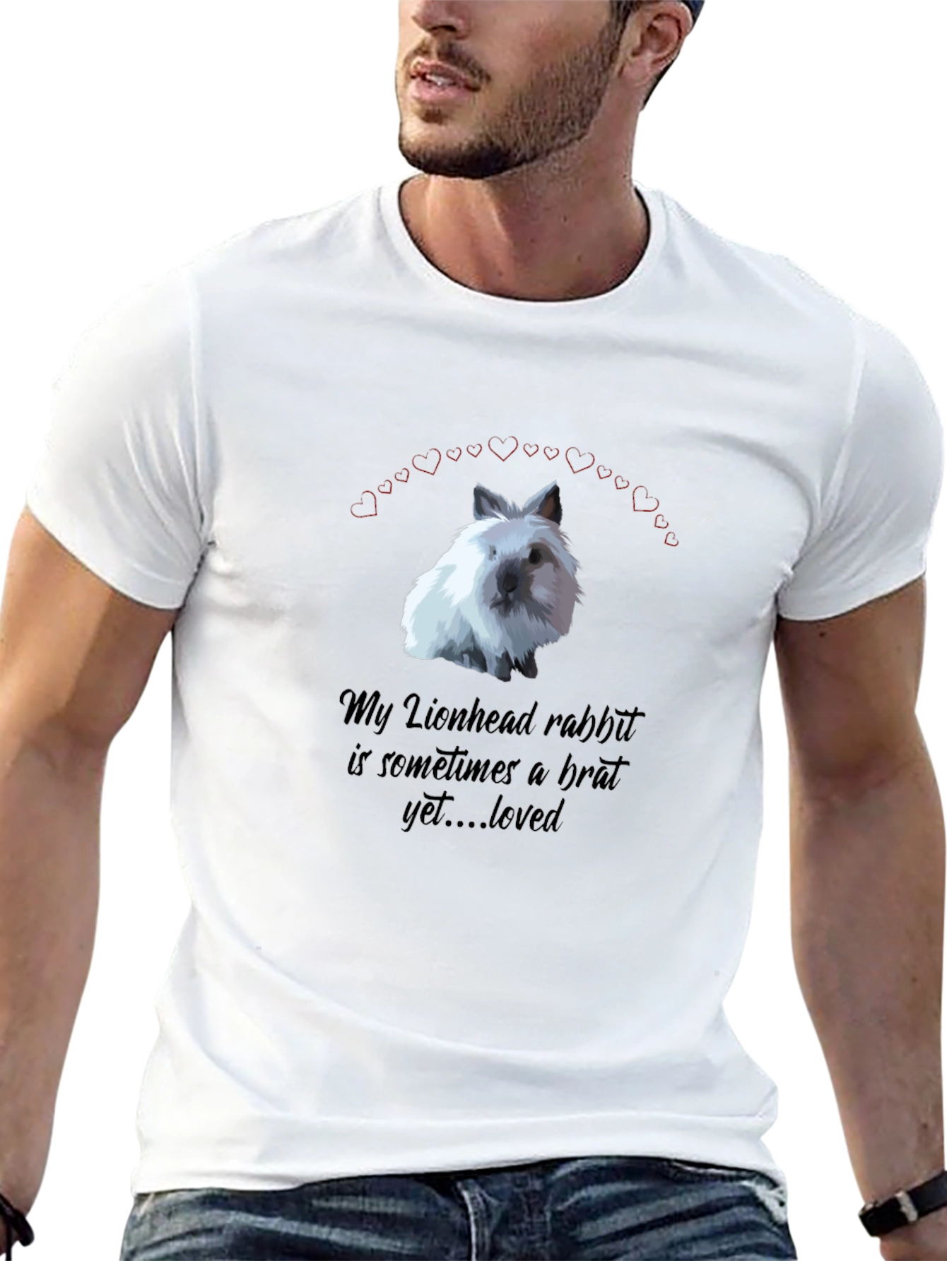 Lionhead Rabbit Brat Lover T-Shirt Cute Pet Graphic Tee