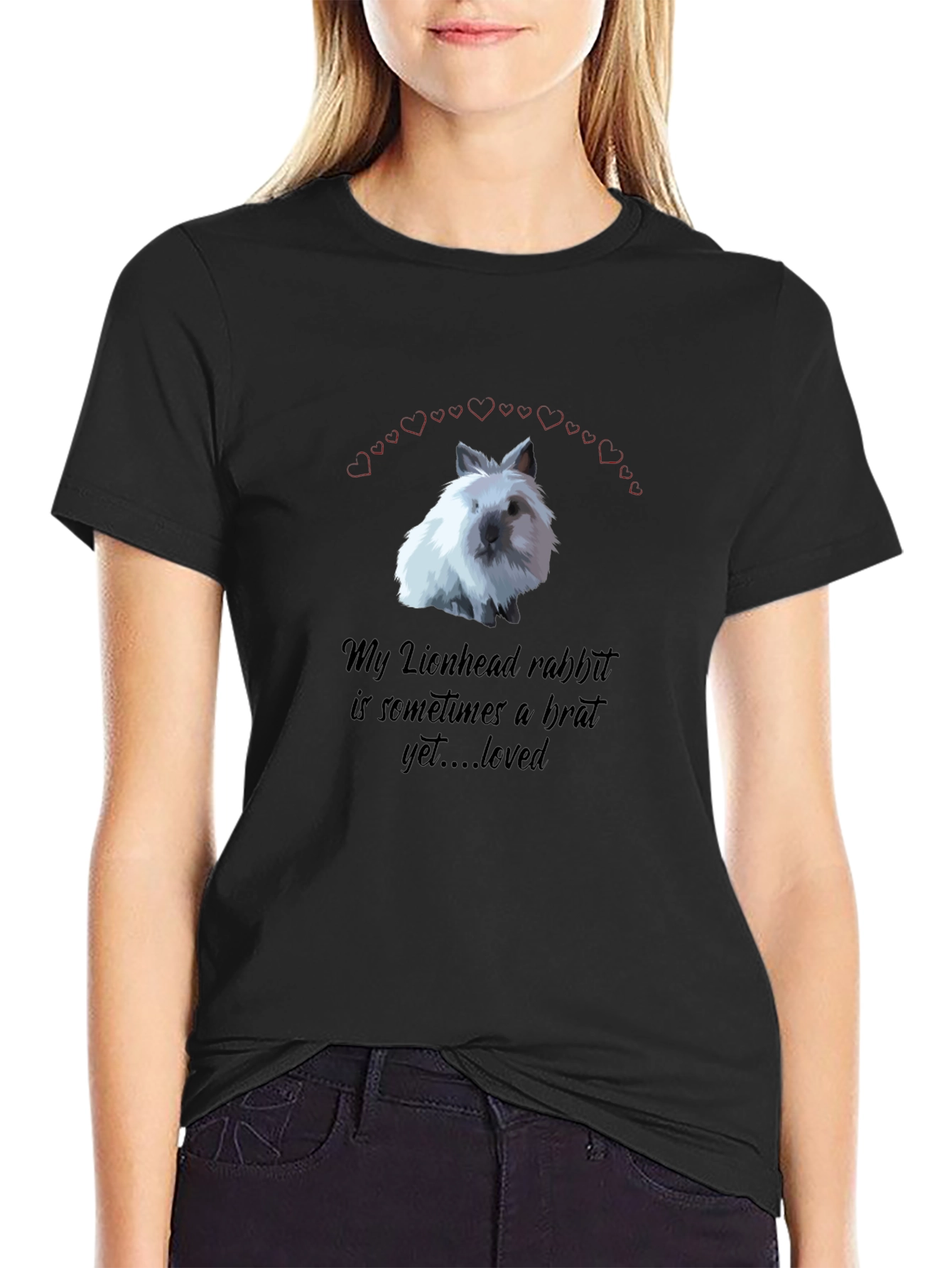 Lionhead Rabbit Brat Lover T-Shirt Cute Pet Graphic Tee