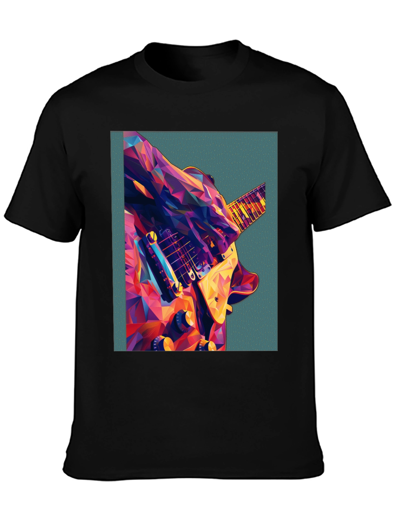 Abstract Guitar Graphic Tee - Music Lover Shirt