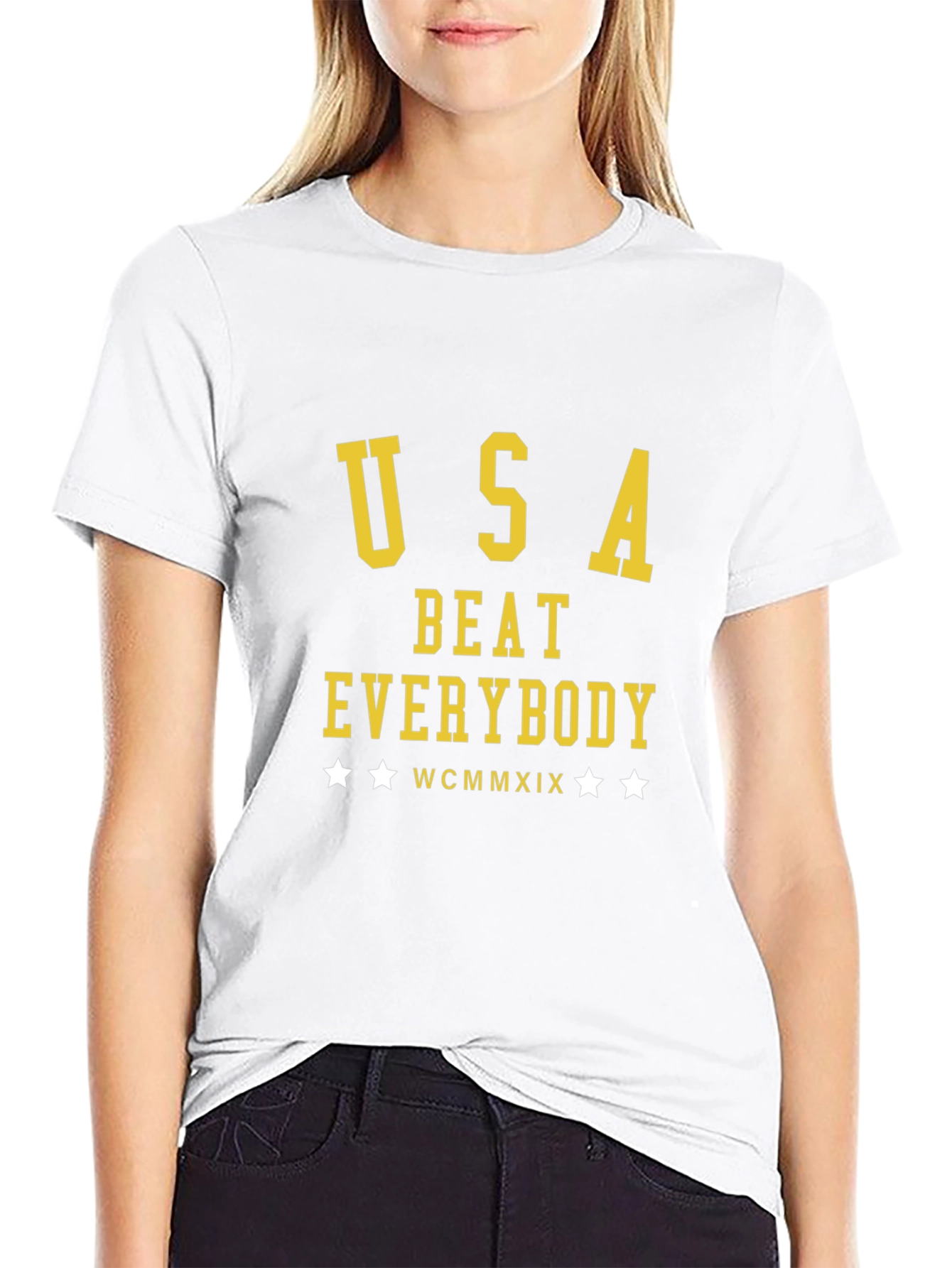 USA Beat Everybody Graphic T-Shirt - Black