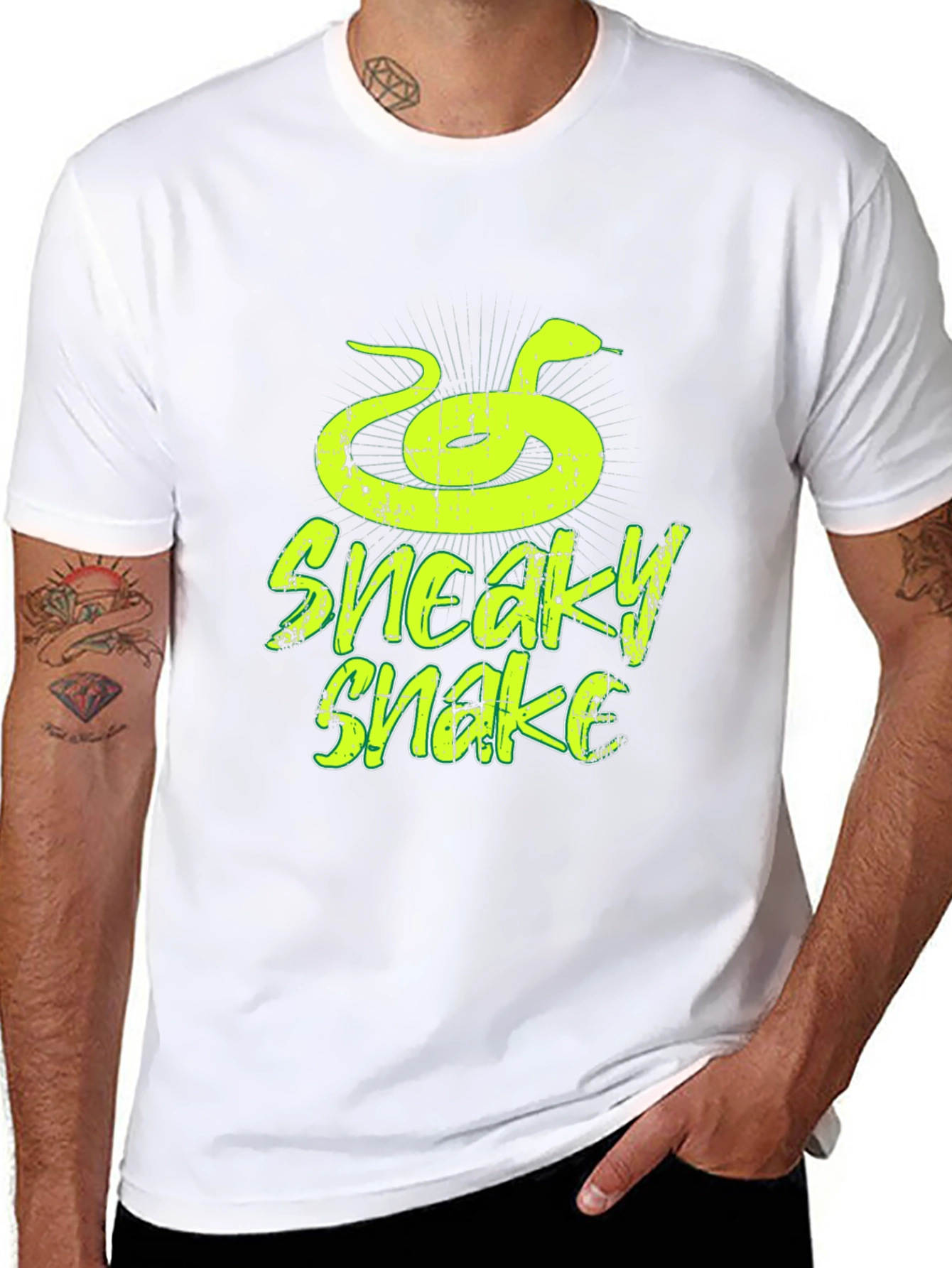 Sneaky Snake Graphic Tee - Trendy Mens T-Shirt