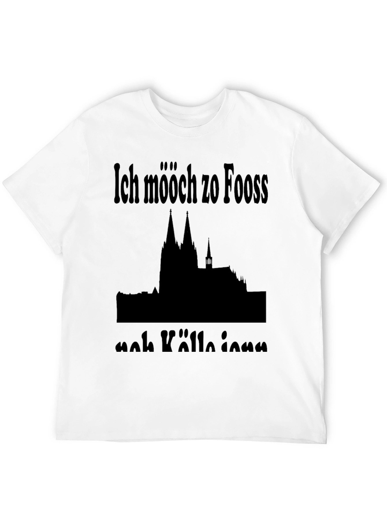 Ich Mööch Zo Fooss Nah Kölle Black T-Shirt