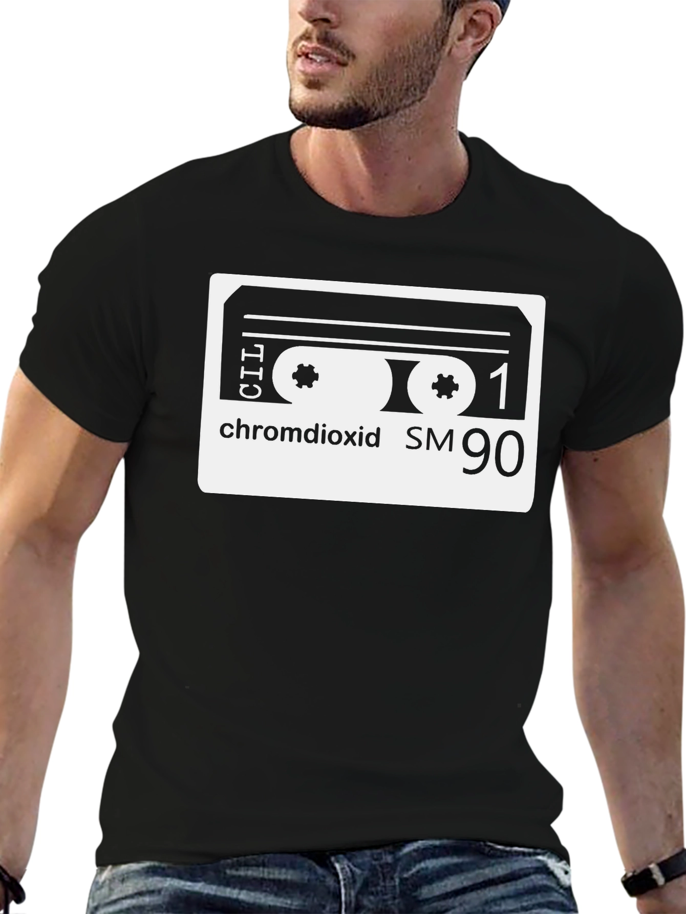 Retro Mixtape Graphic T-Shirt - Chromdioxid SM 90