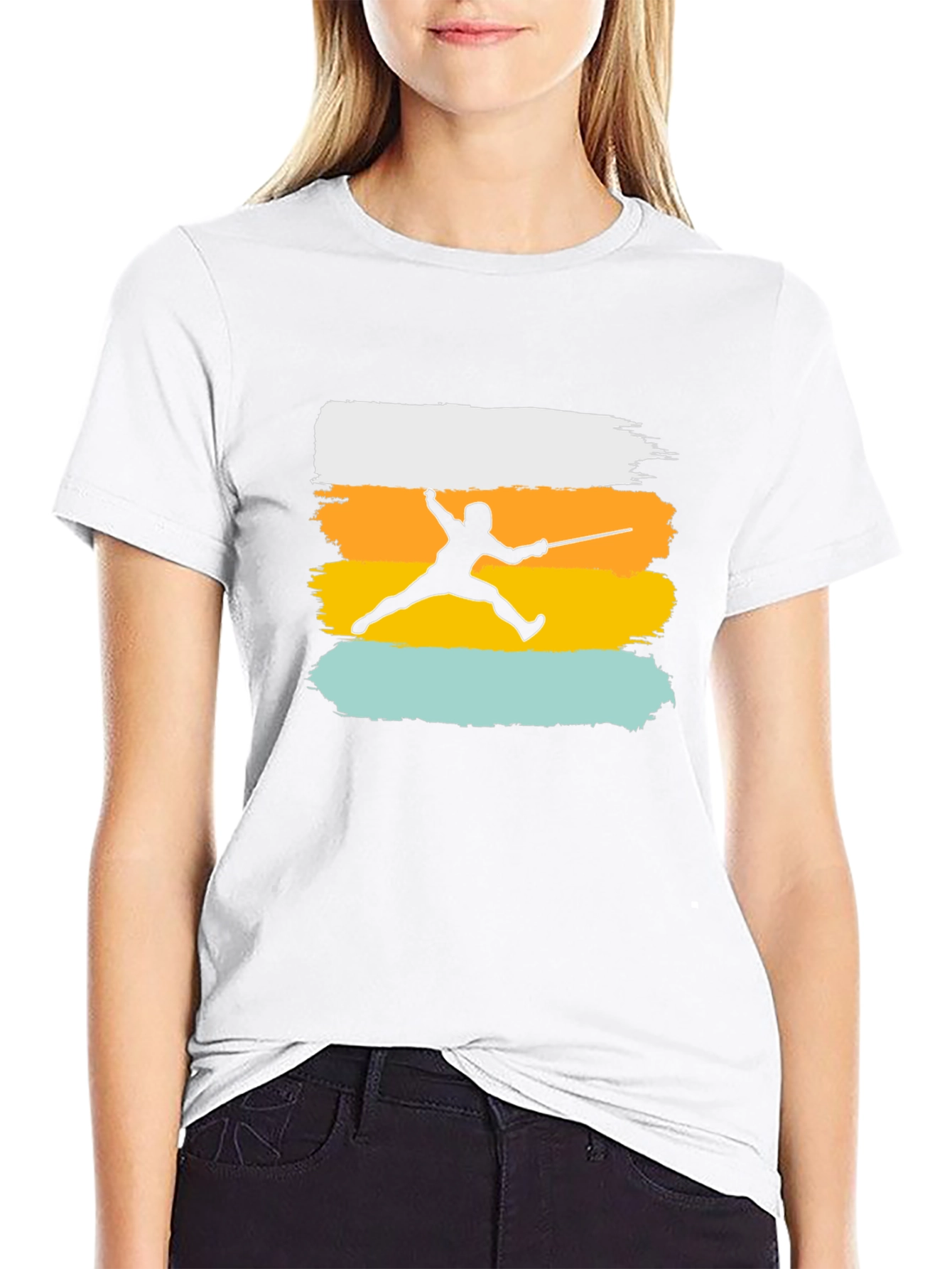 Fencing Silhouette Graphic Tee