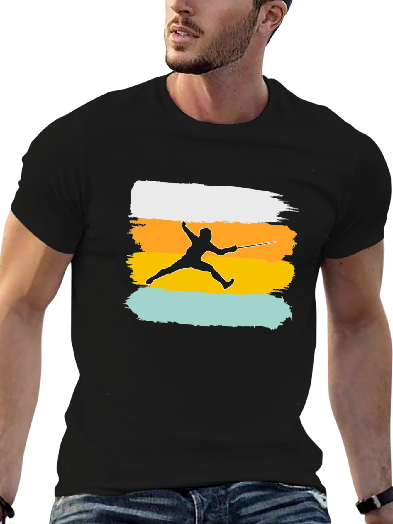 Fencing Silhouette Graphic Tee