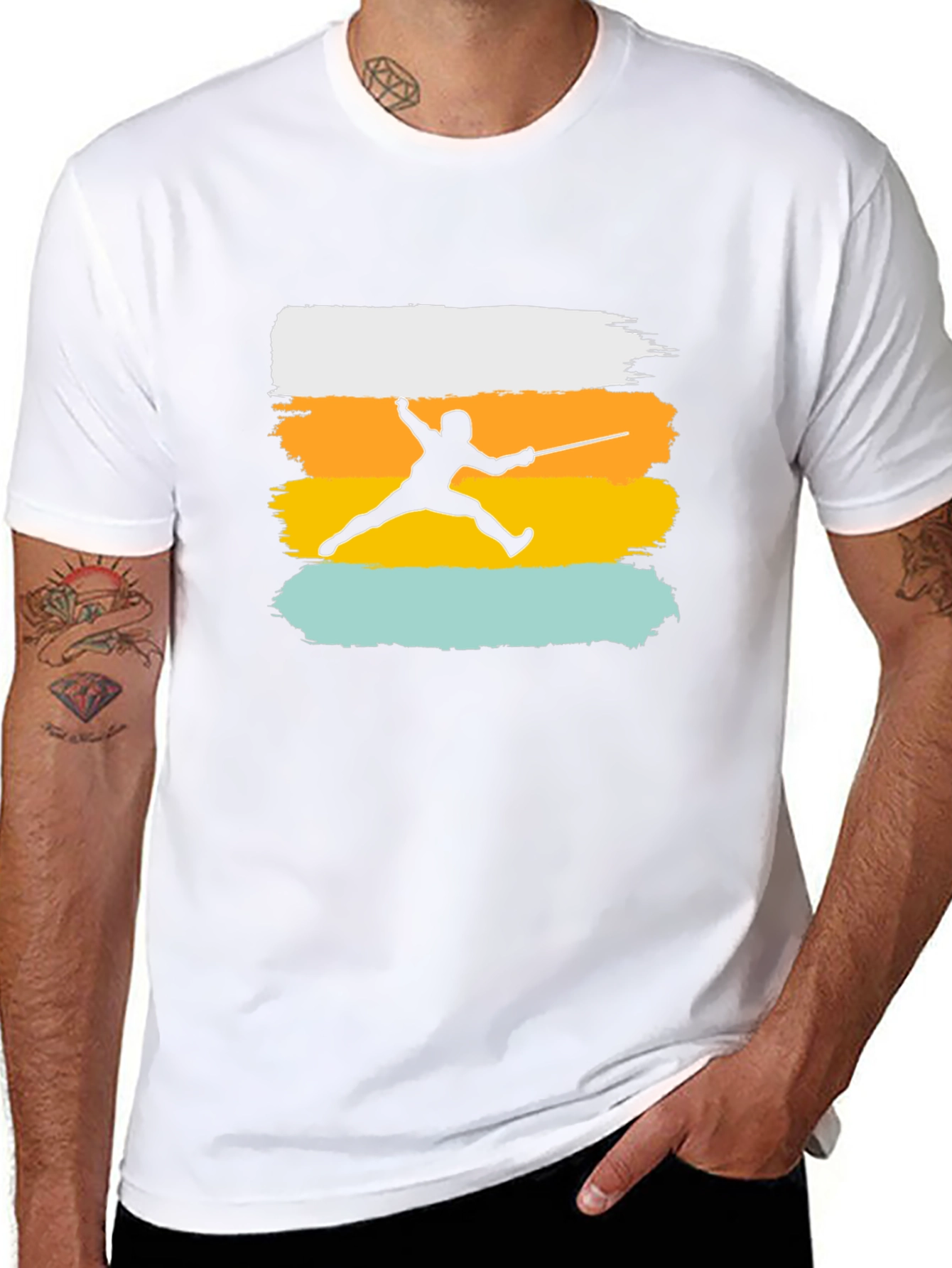 Fencing Silhouette Graphic Tee
