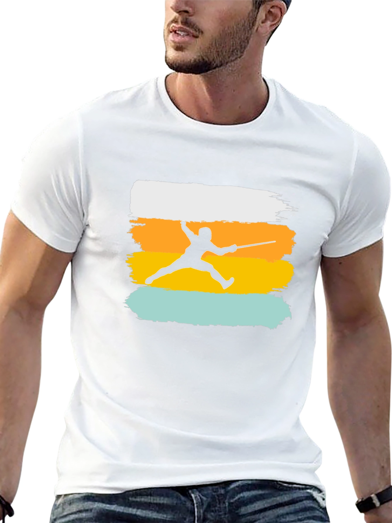 Fencing Silhouette Graphic Tee
