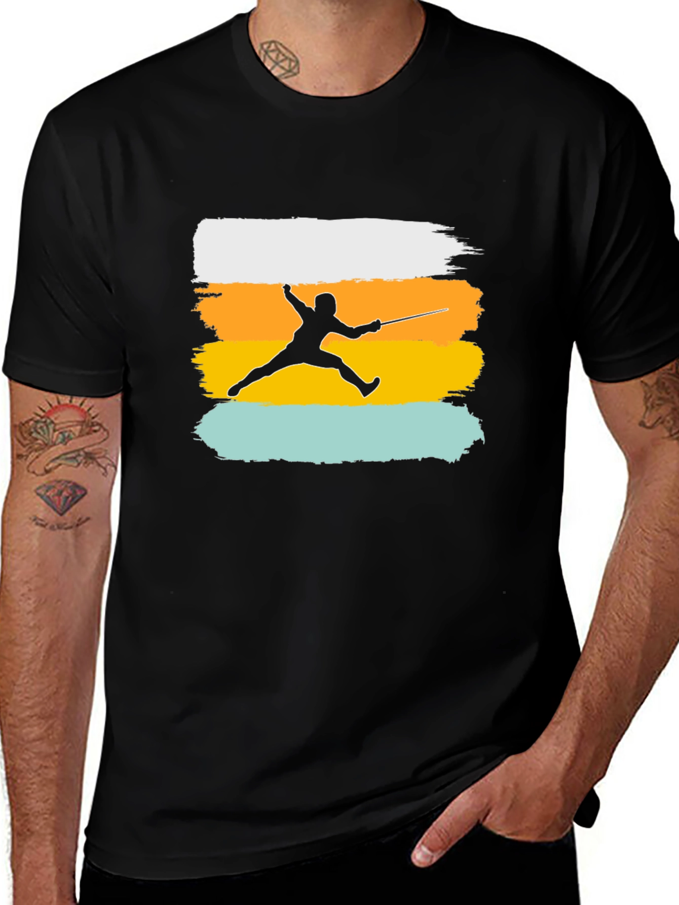 Fencing Silhouette Graphic Tee