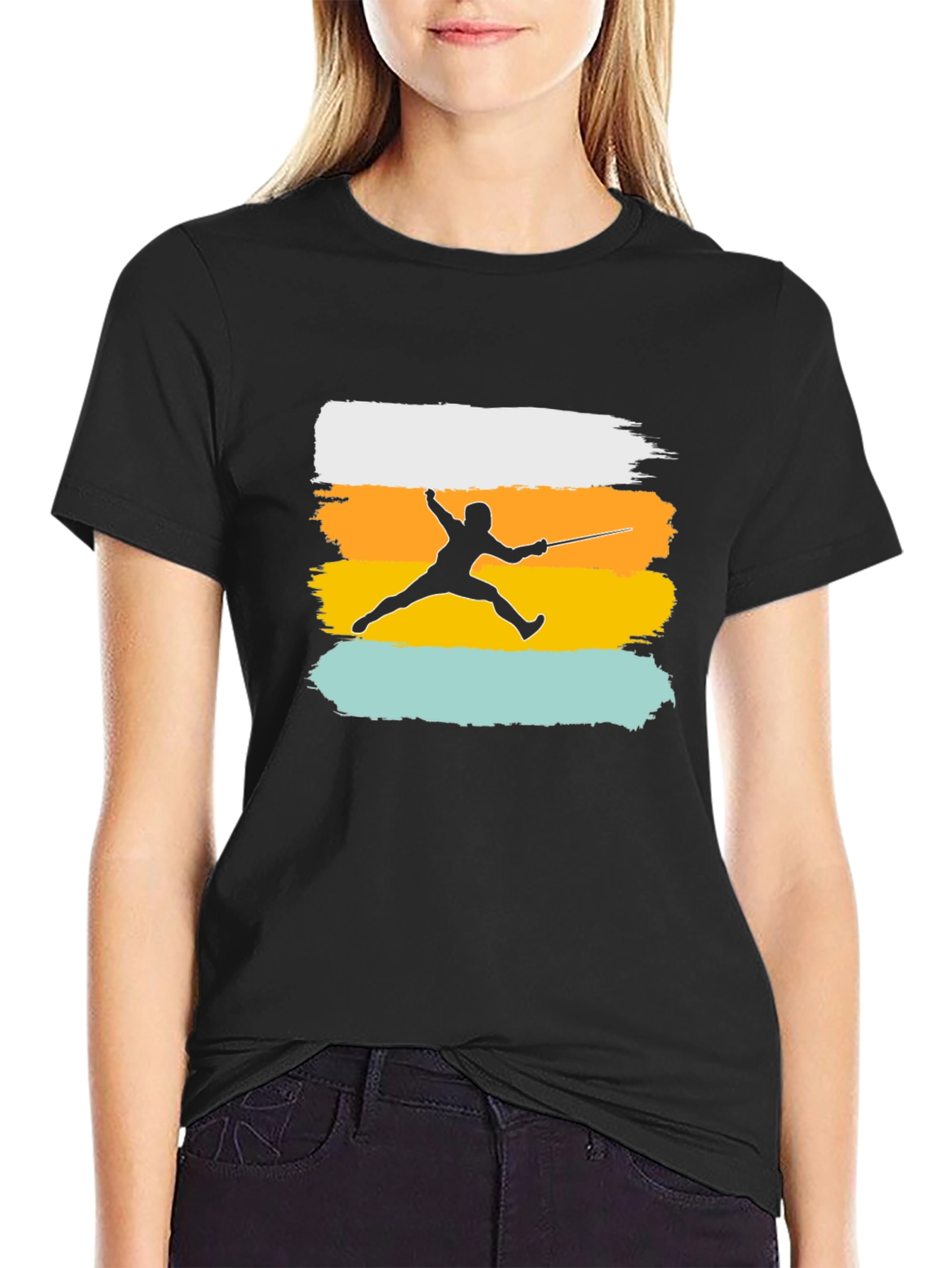 Fencing Silhouette Graphic Tee