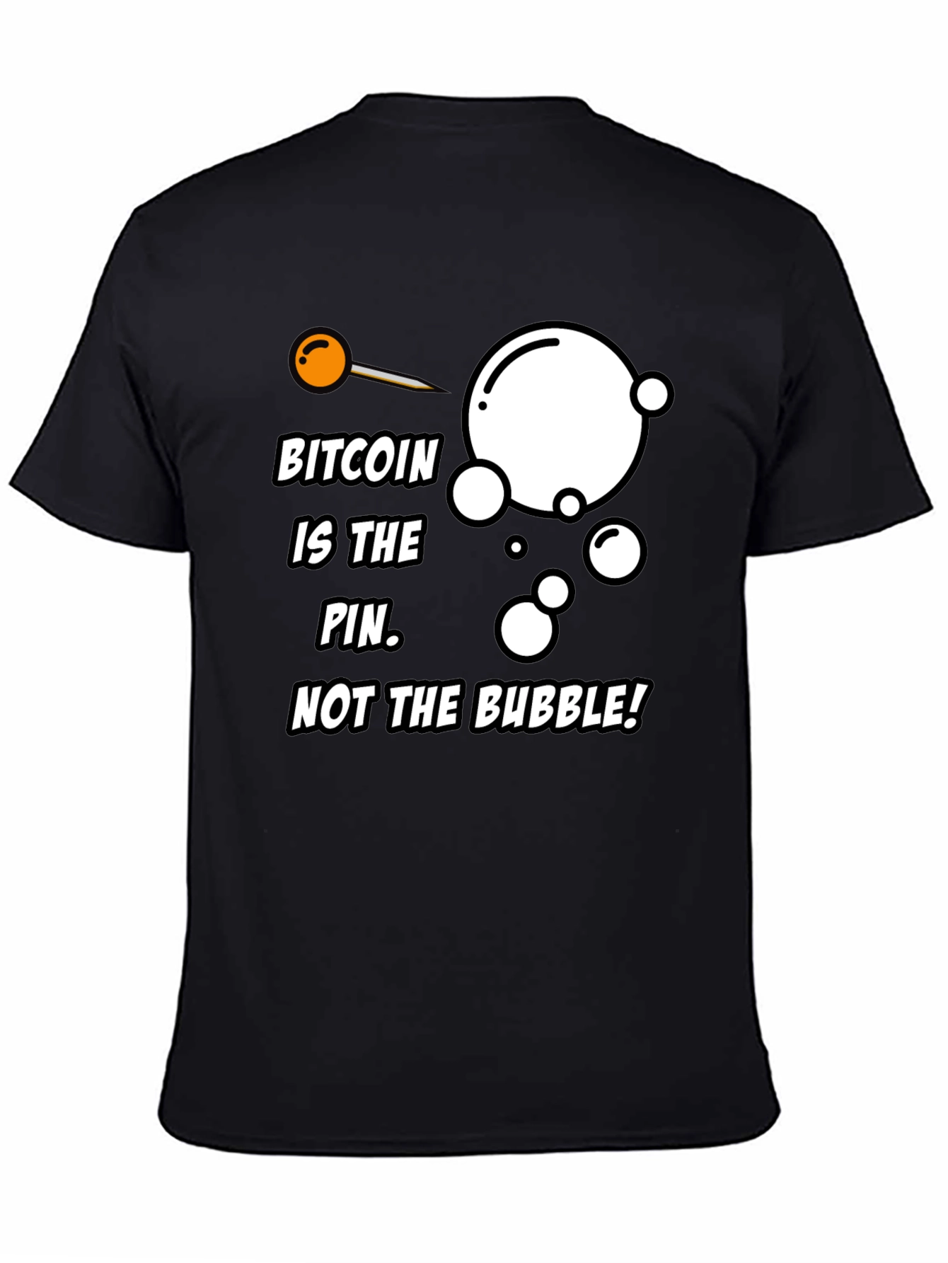Bitcoin Pin Bubble Graphic T-Shirt