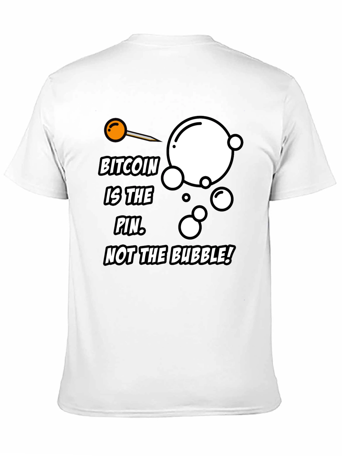 Bitcoin Pin Bubble Graphic T-Shirt