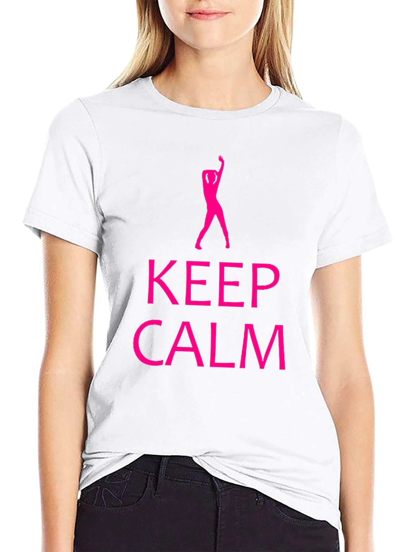Keep Calm Dance Silhouette Black T-Shirt