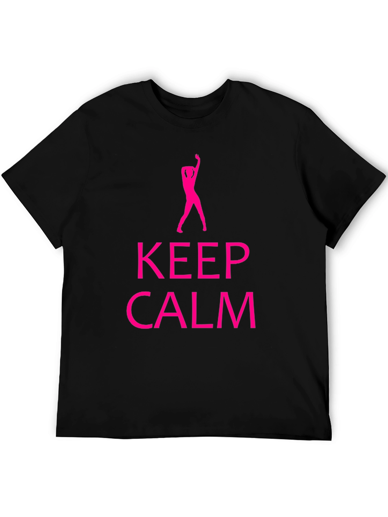 Keep Calm Dance Silhouette Black T-Shirt