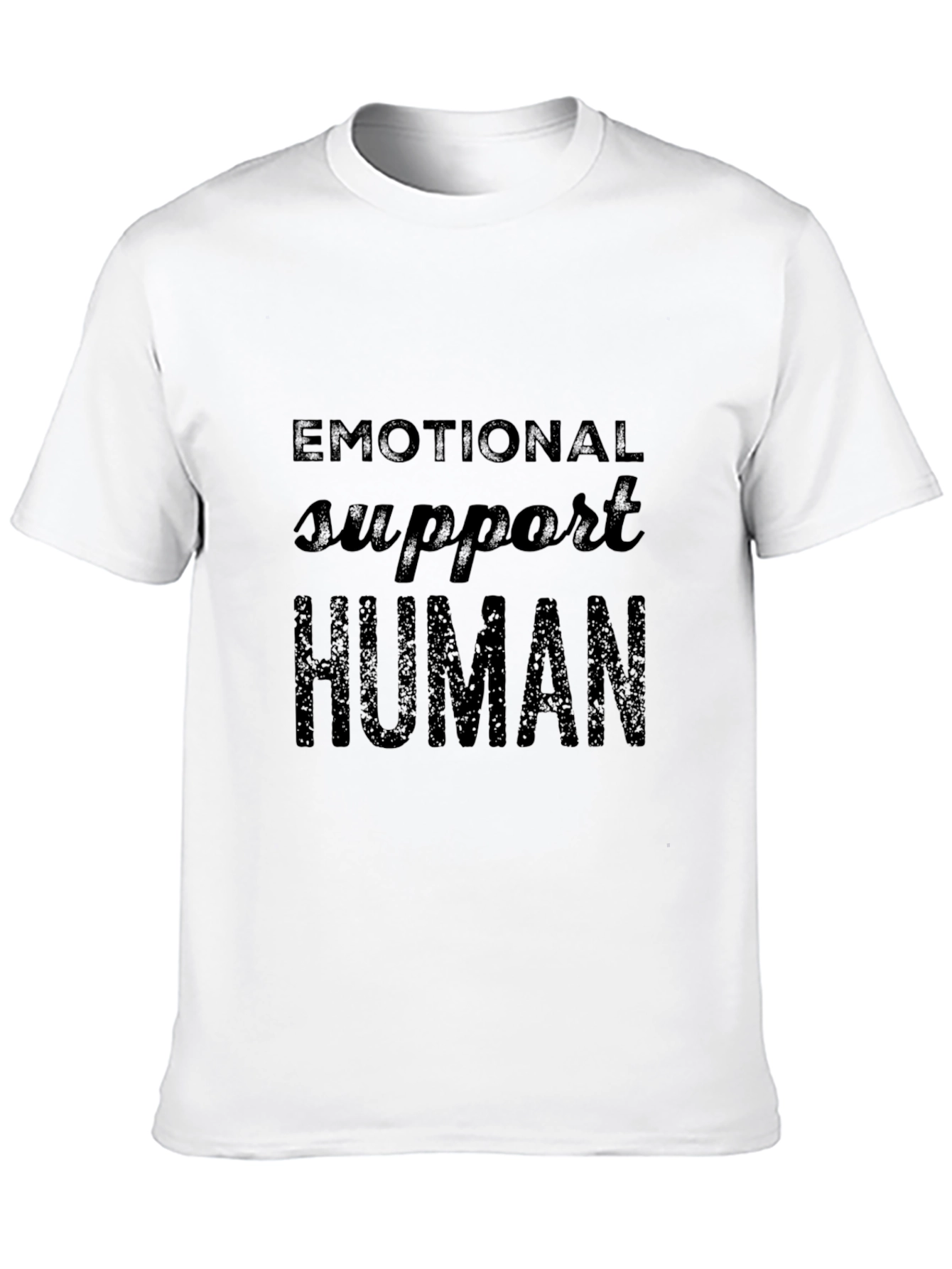 Emotional Support Human Black T-Shirt