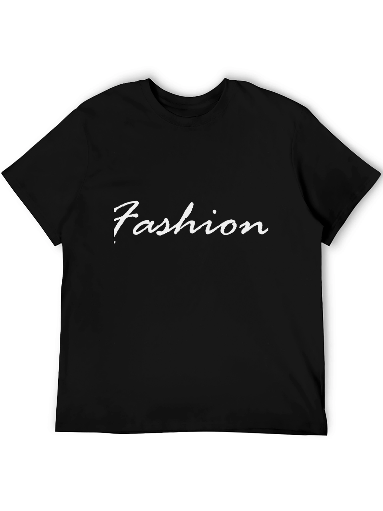 Fashion Print Black T-Shirt for Men