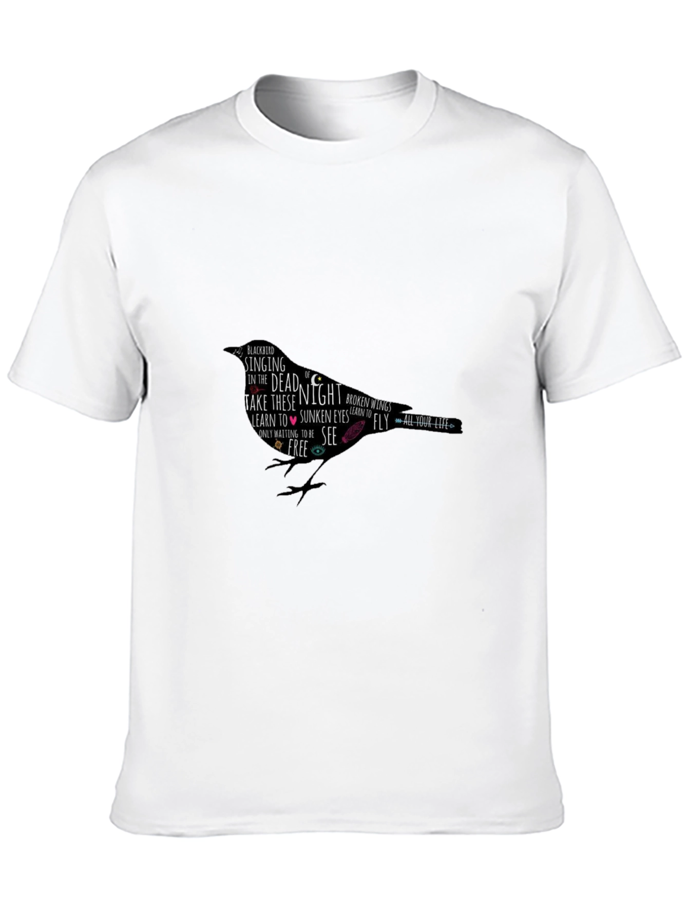 Black Bird Lyric Graphic T-Shirt