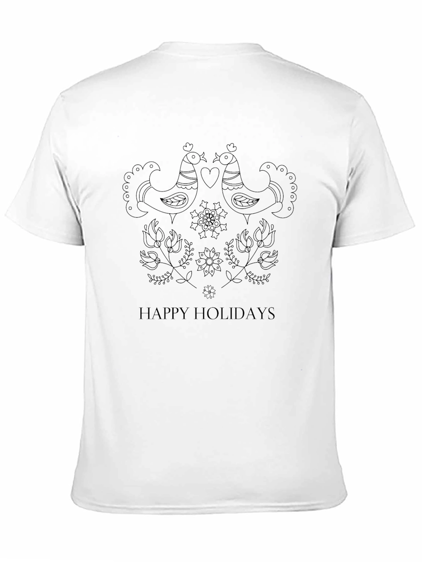 Festive Holiday Birds Graphic Tee