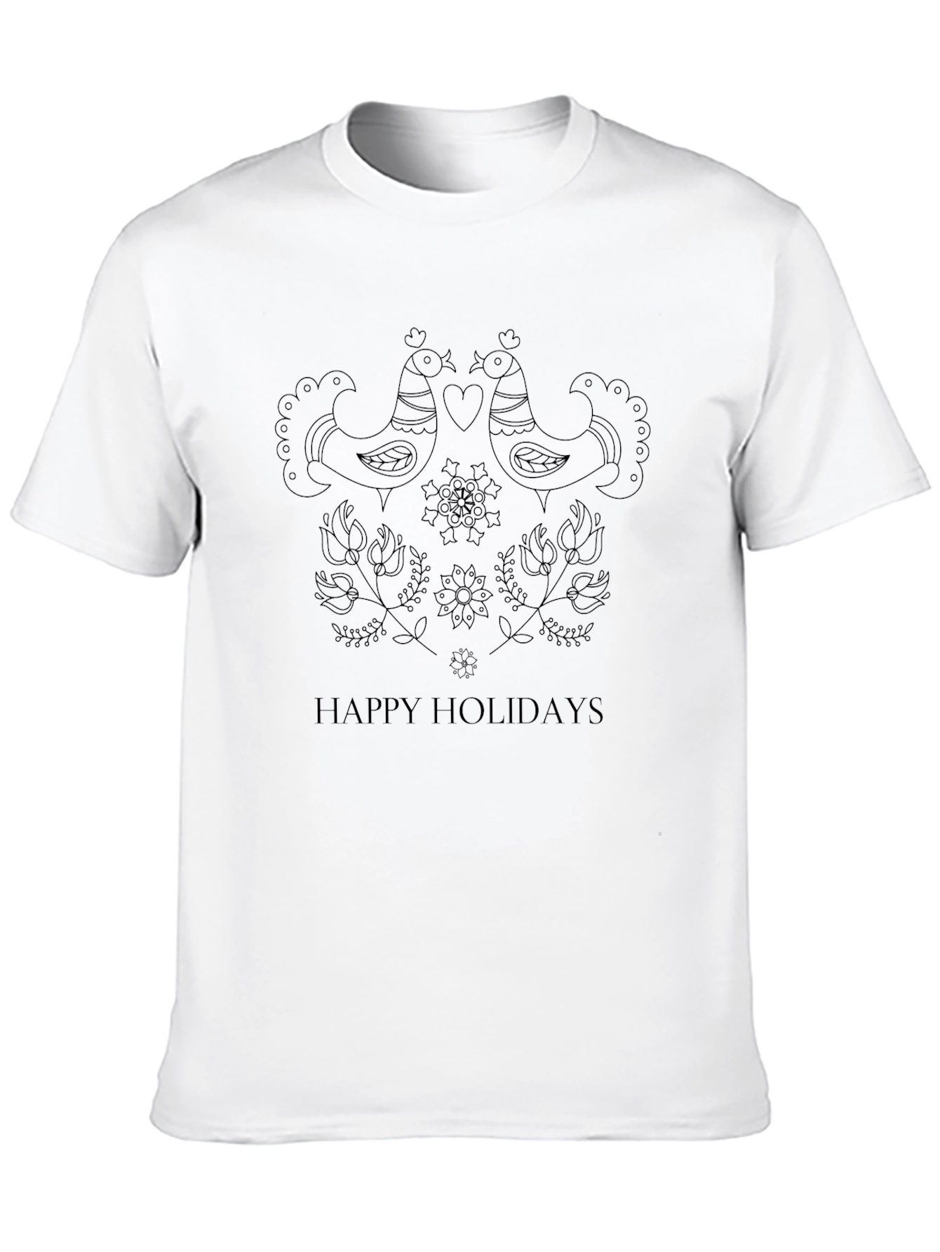 Festive Holiday Birds Graphic Tee