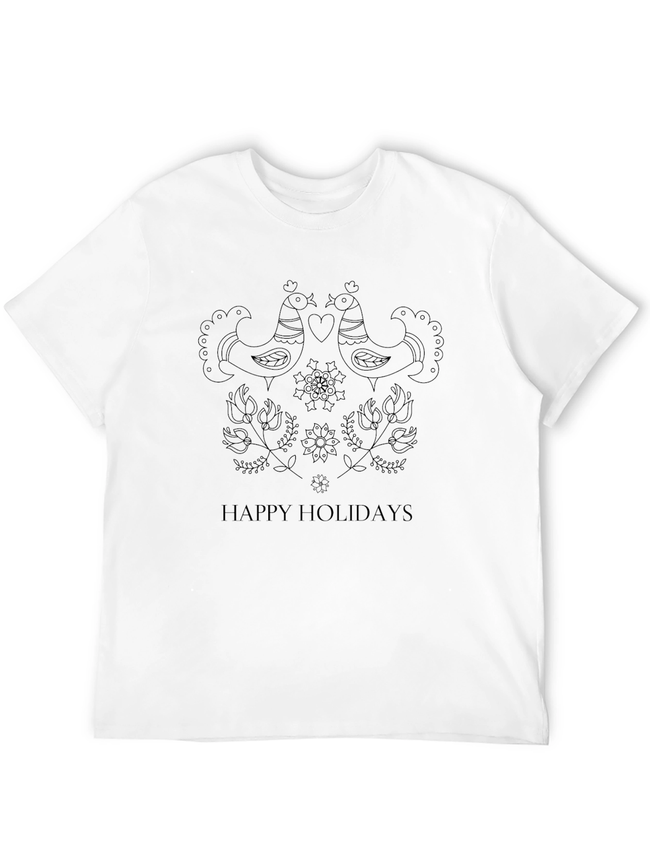 Festive Holiday Birds Graphic Tee