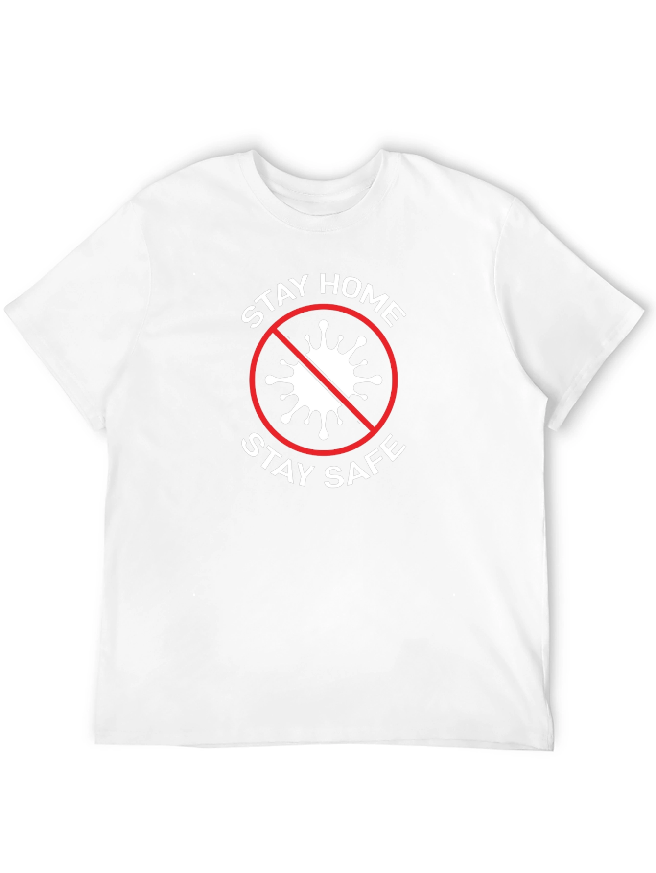 Stay Home Stay Safe Graphic Tee - Black Cotton