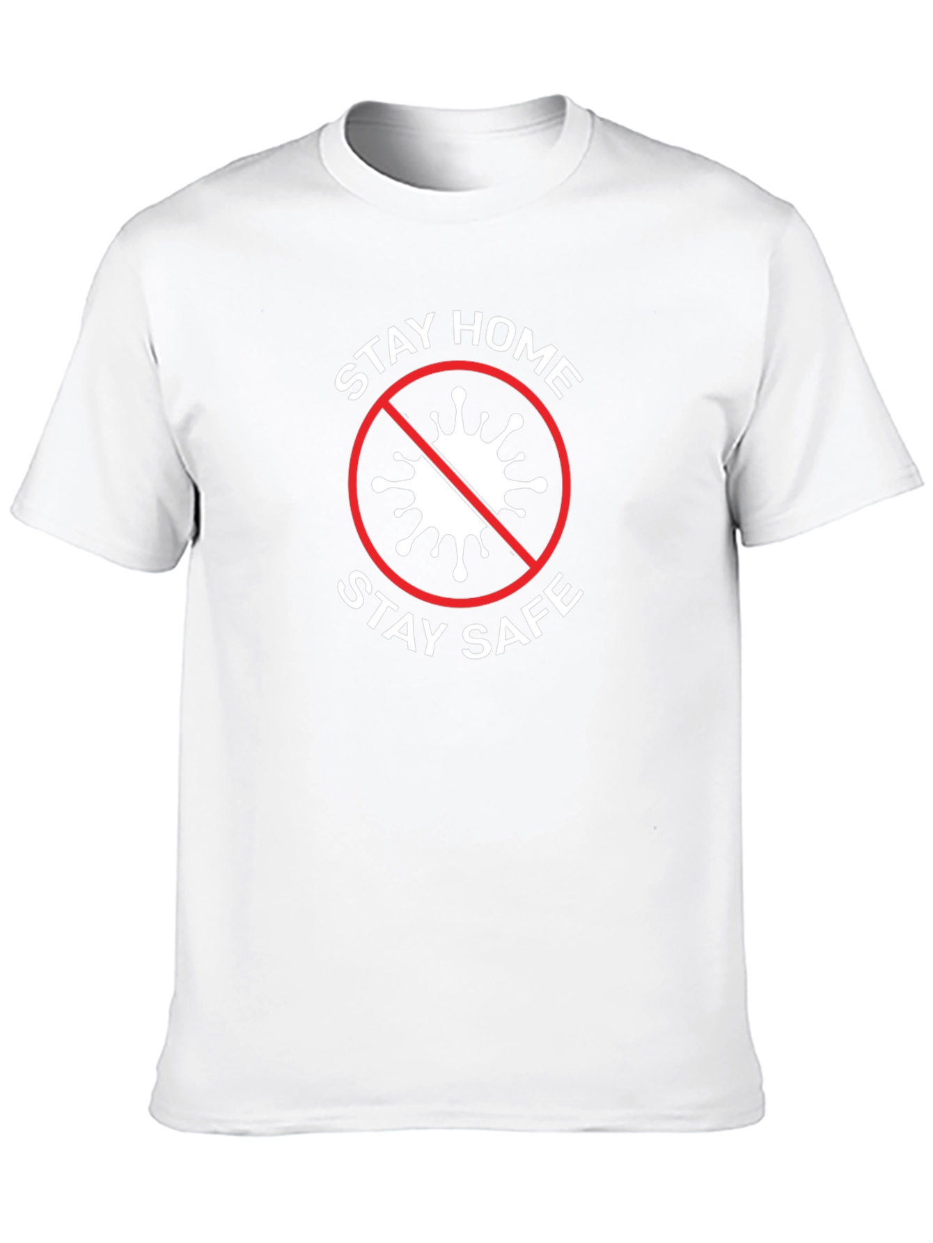 Stay Home Stay Safe Graphic Tee - Black Cotton
