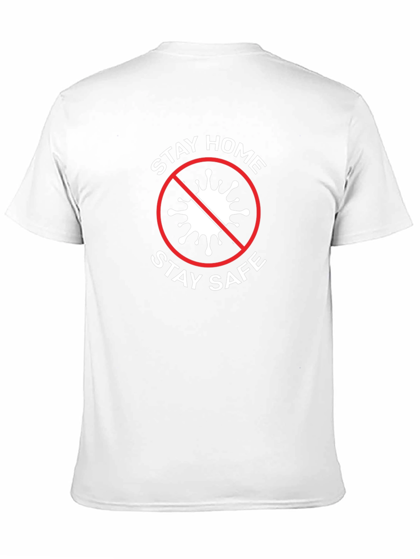 Stay Home Stay Safe Graphic Tee - Black Cotton