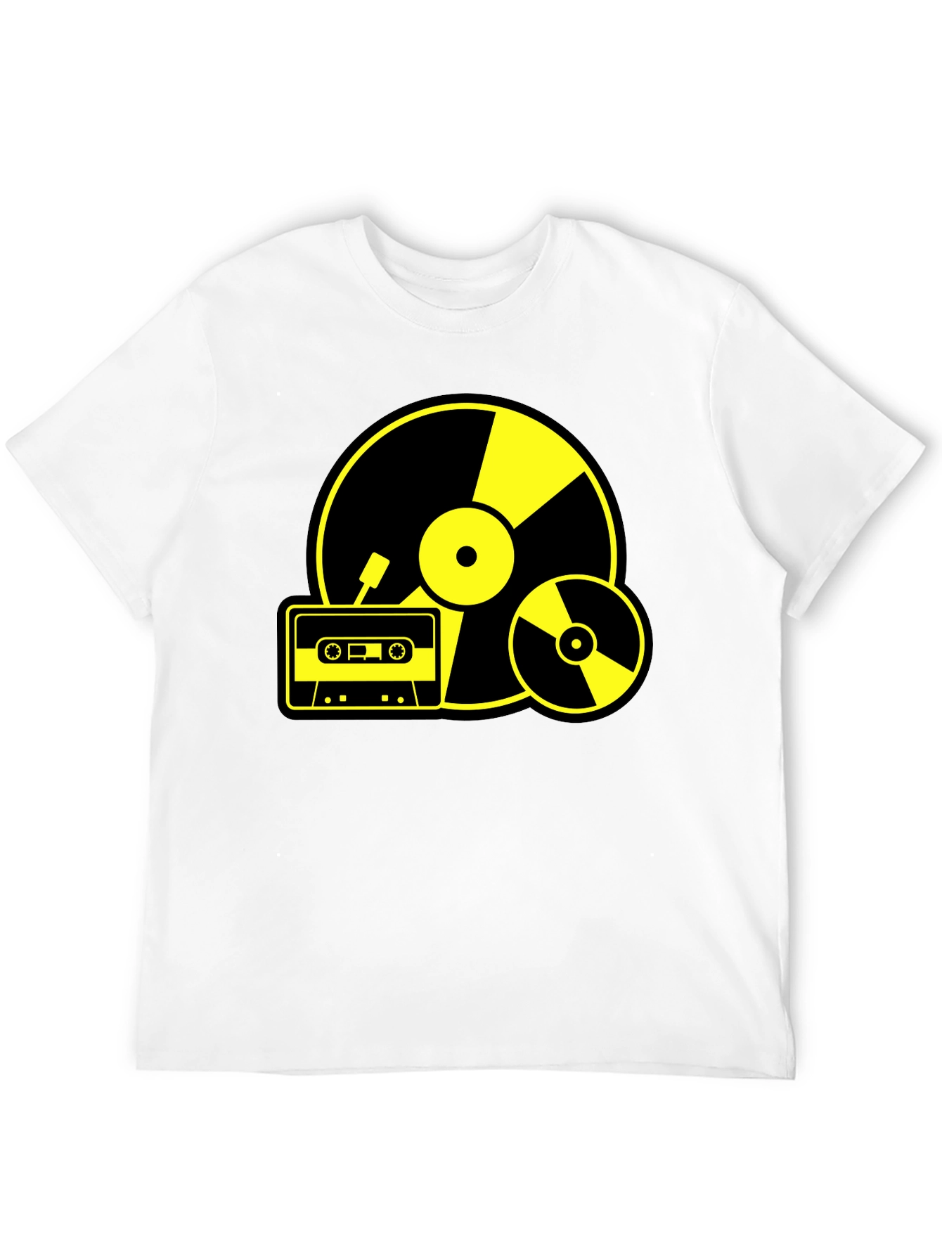 Retro Music Lovers T-Shirt - Black