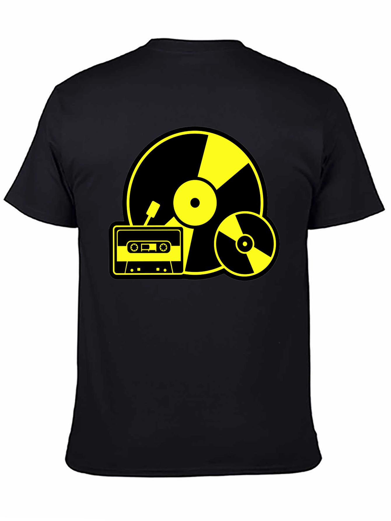 Retro Music Lovers T-Shirt - Black