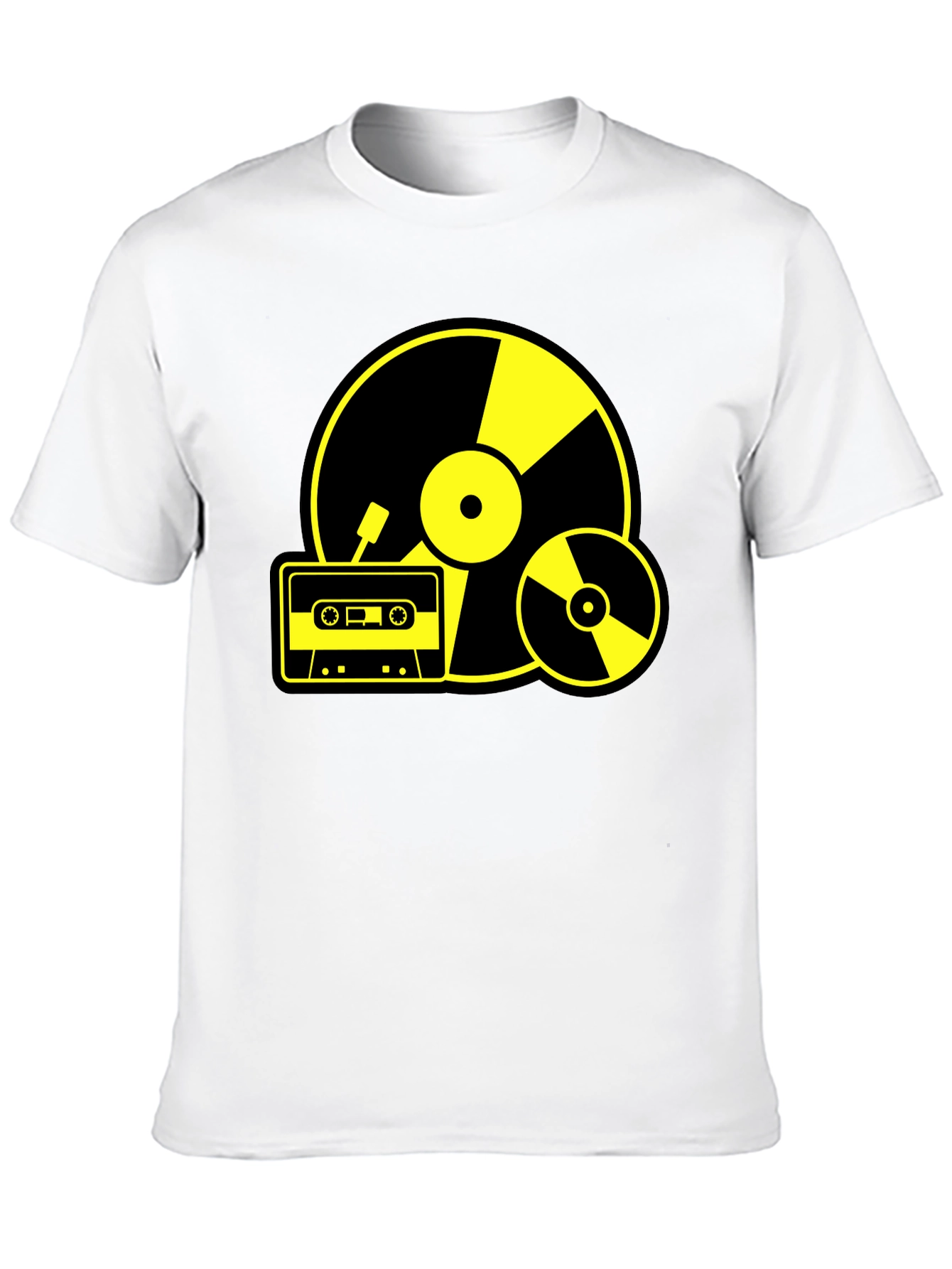 Retro Music Lovers T-Shirt - Black
