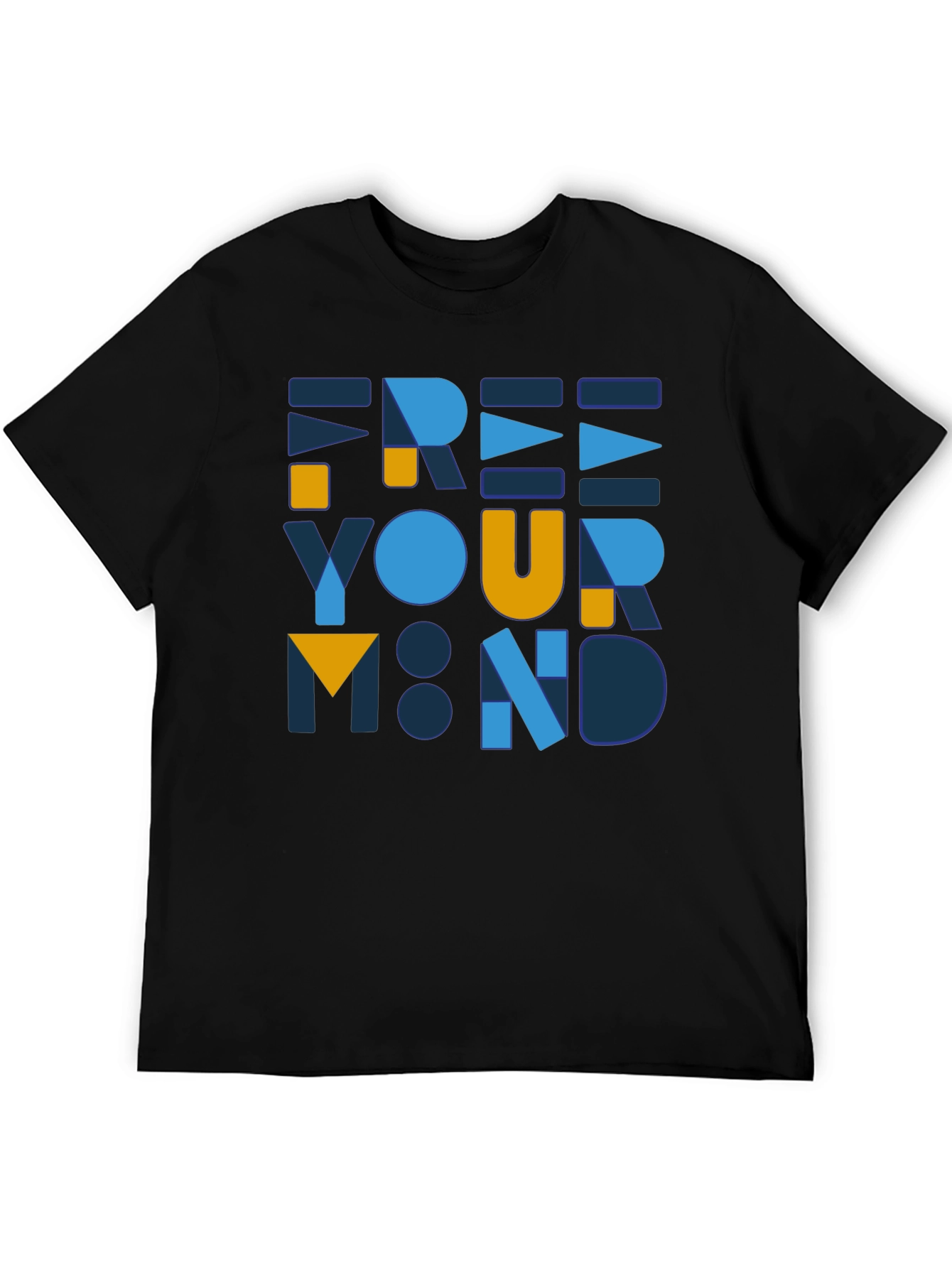 Geometric Graphic T-Shirt - Free Your Mind