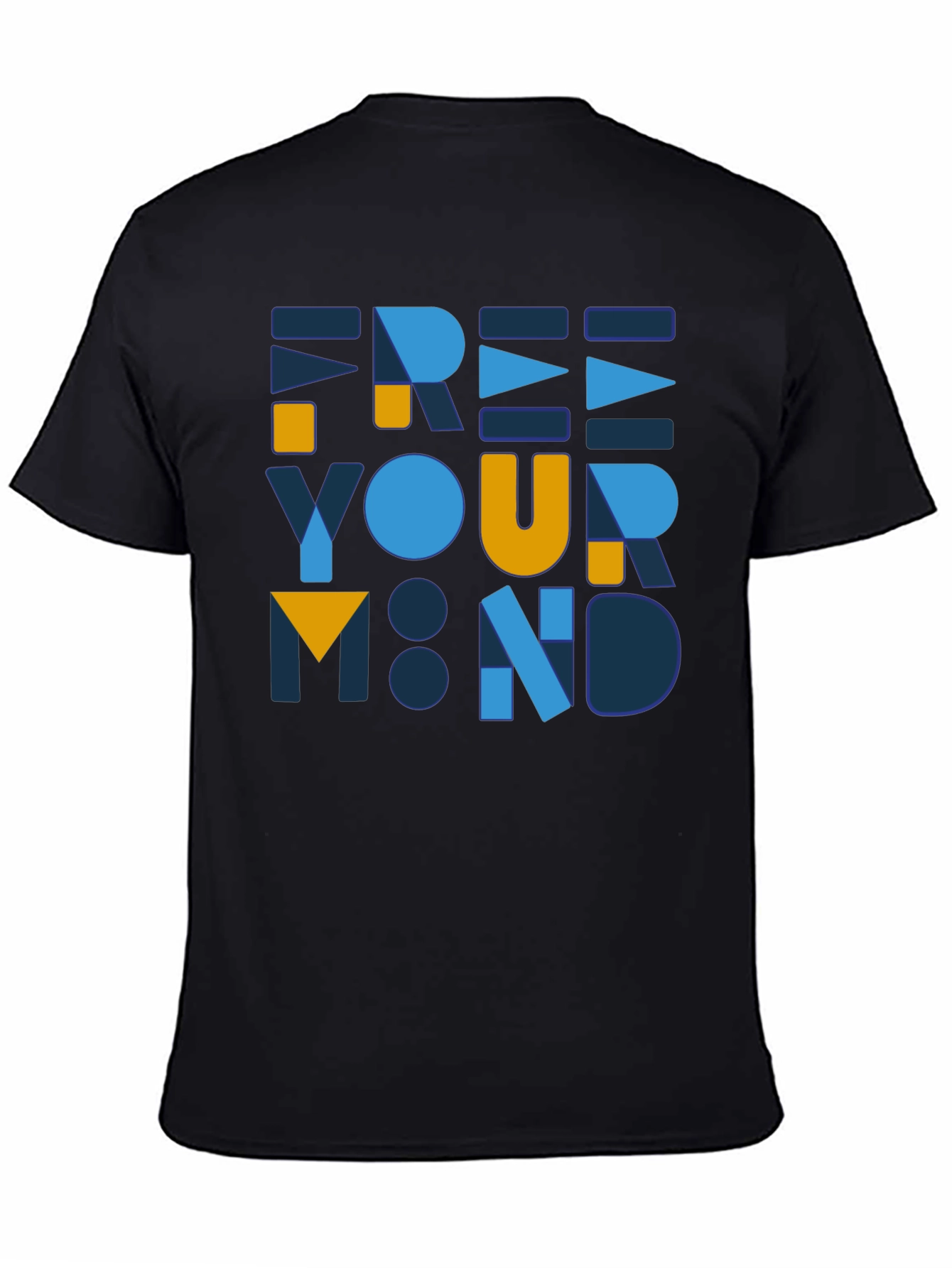 Geometric Graphic T-Shirt - Free Your Mind