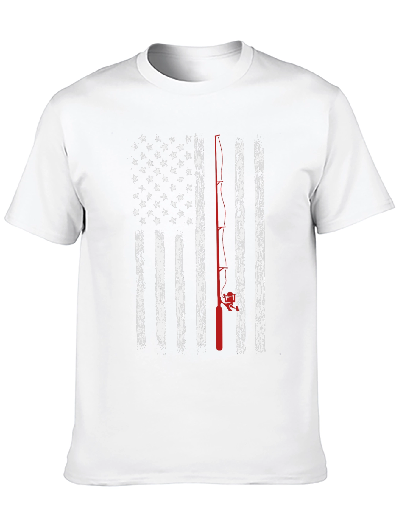 Fishing American Flag Graphic Tee