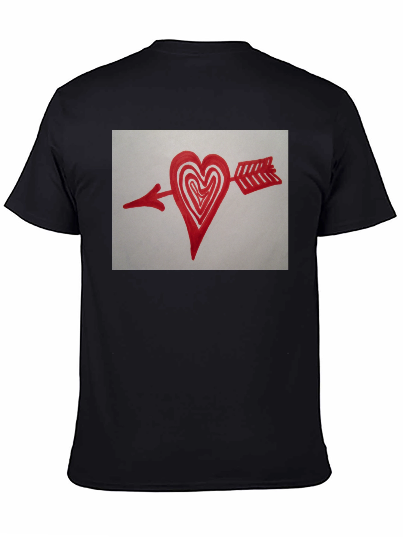 Arrow Heart Graphic Black T-Shirt