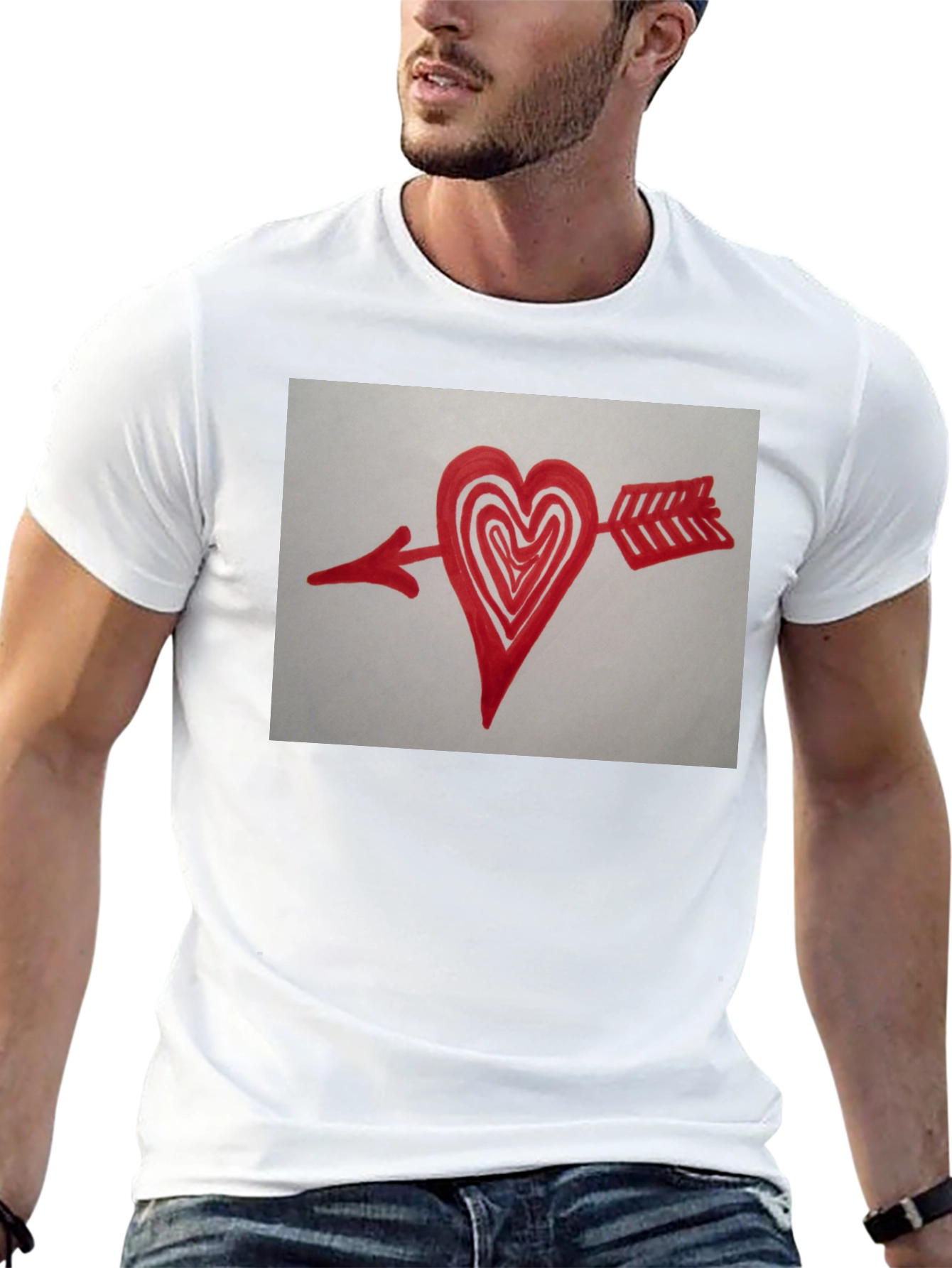 Arrow Heart Graphic Black T-Shirt