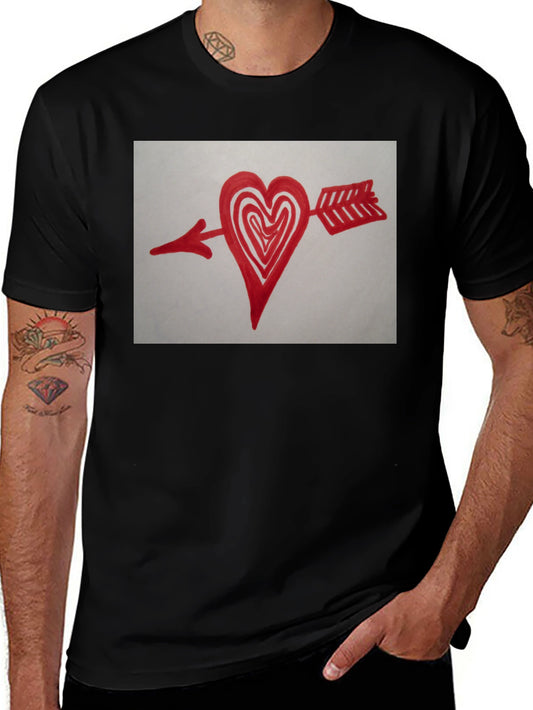 Arrow Heart Graphic Black T-Shirt