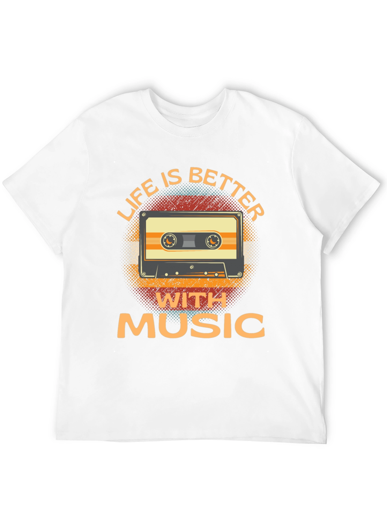 Life is Better with Music Cassette Tape T-Shirt
