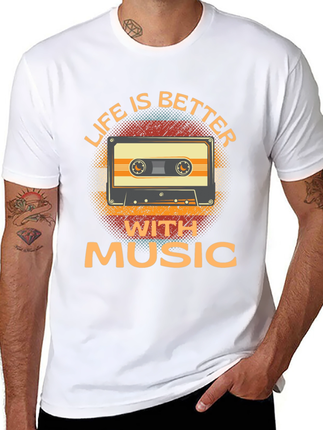 Life is Better with Music Cassette Tape T-Shirt
