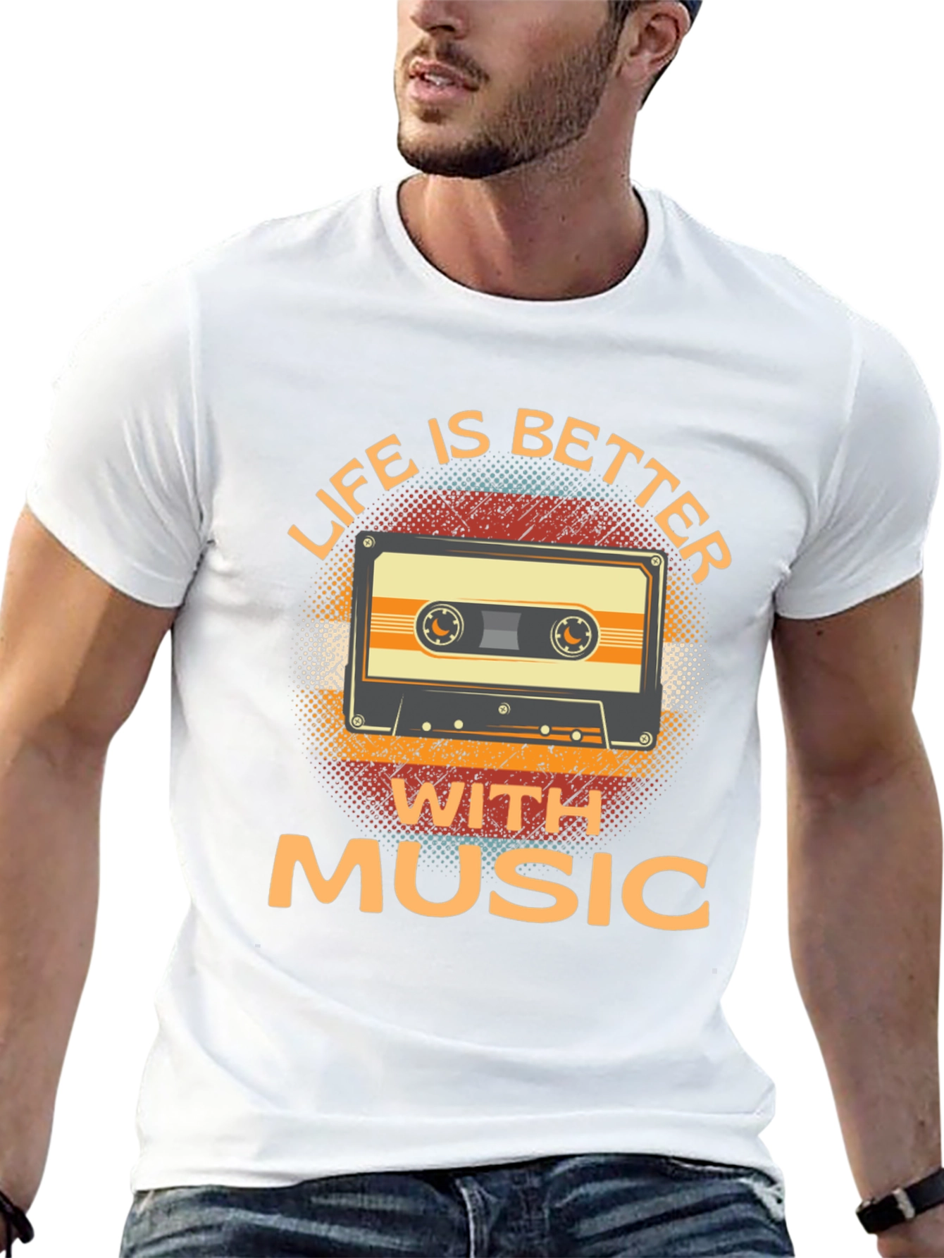 Life is Better with Music Cassette Tape T-Shirt