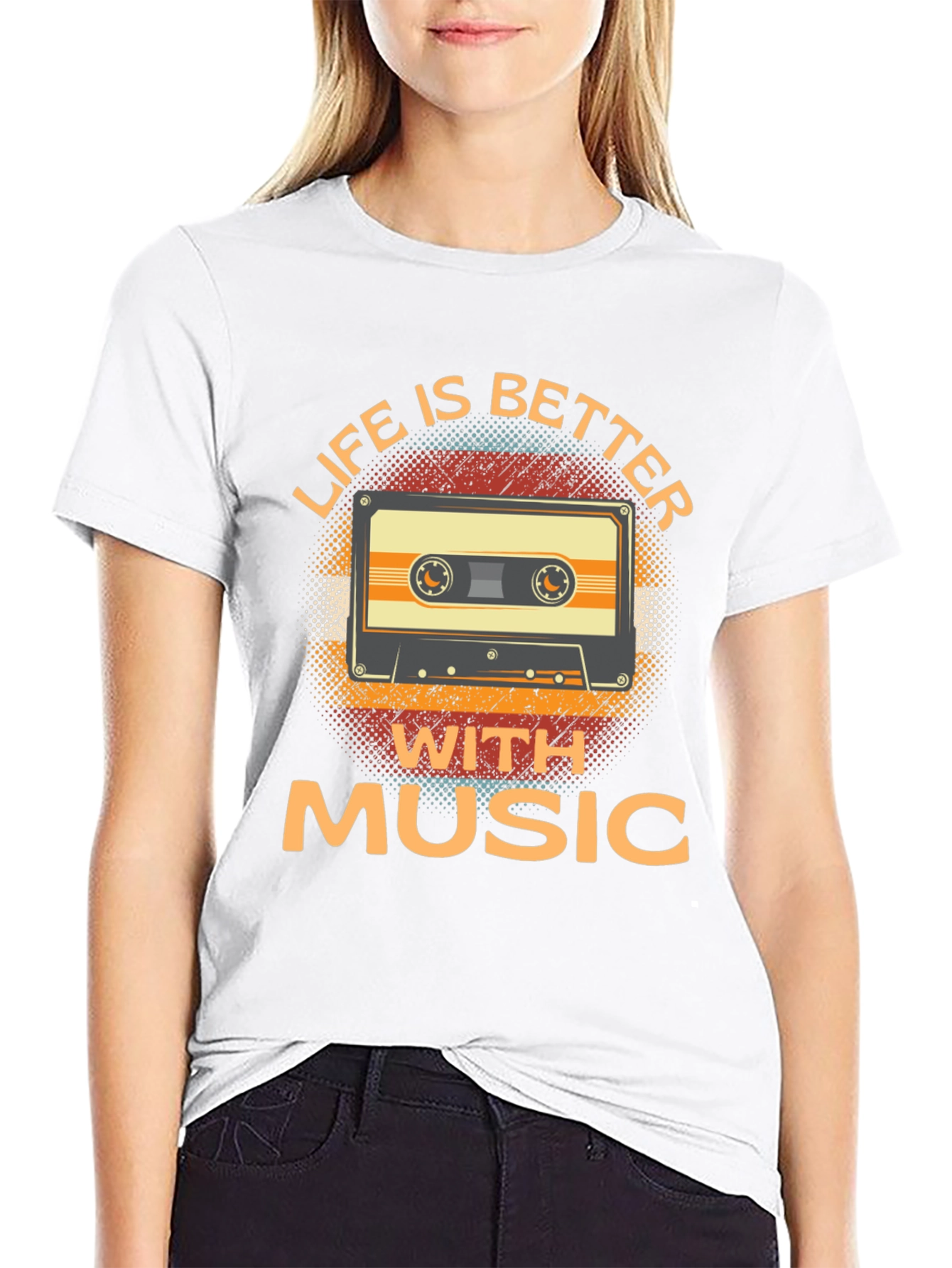 Life is Better with Music Cassette Tape T-Shirt