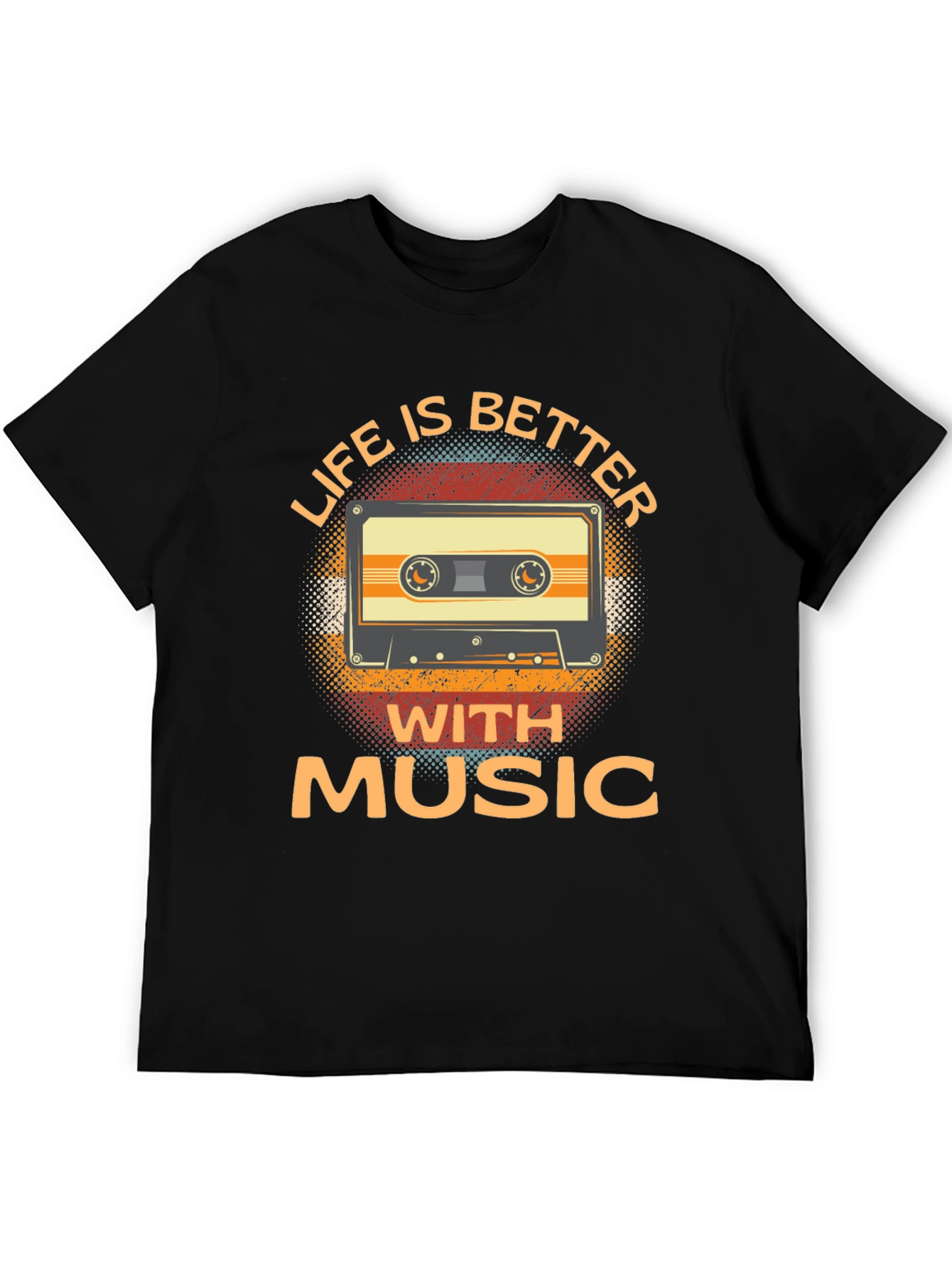 Life is Better with Music Cassette Tape T-Shirt