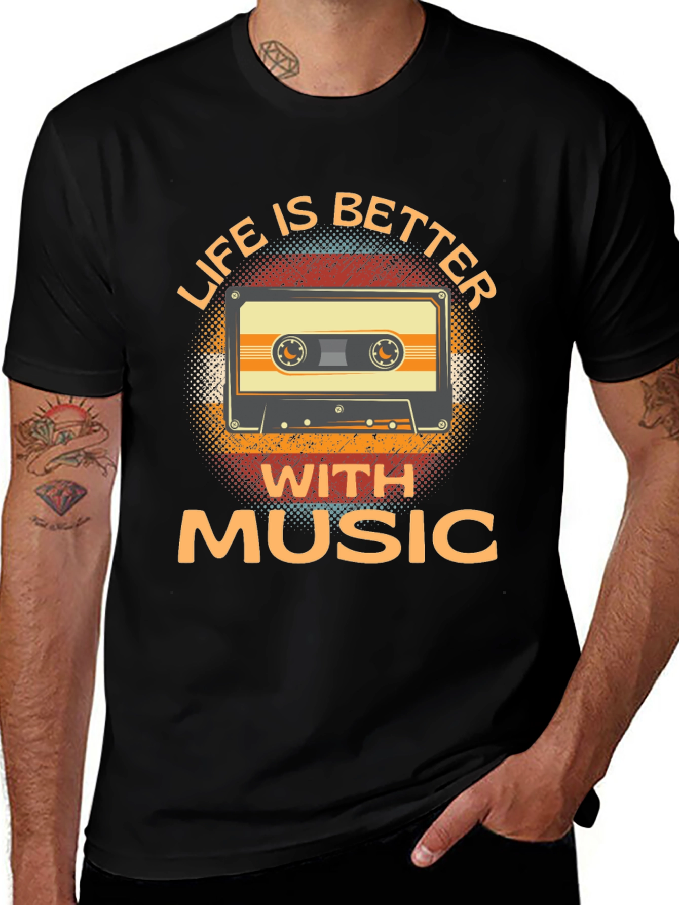 Life is Better with Music Cassette Tape T-Shirt